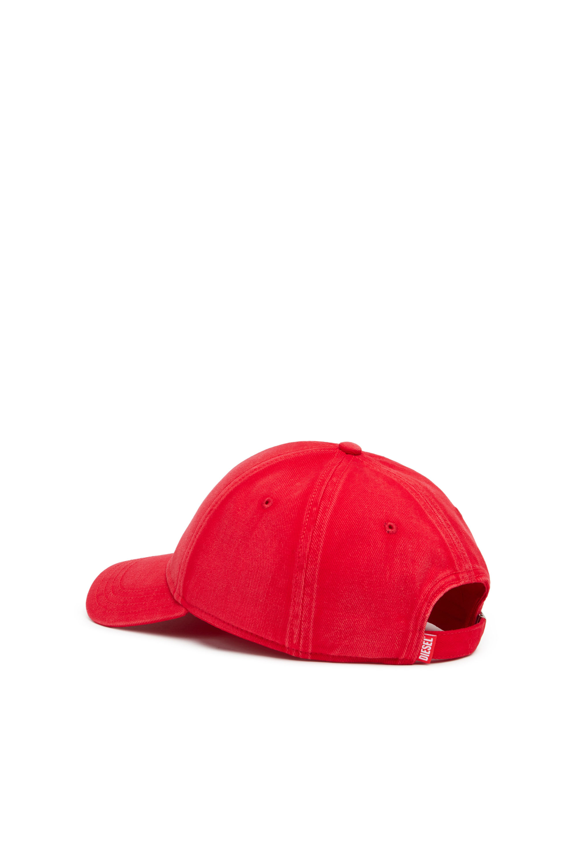 Diesel - C-RUN-WASH, Gorra de béisbol en sarga de algodón lavada Hombre in Rojo - 2