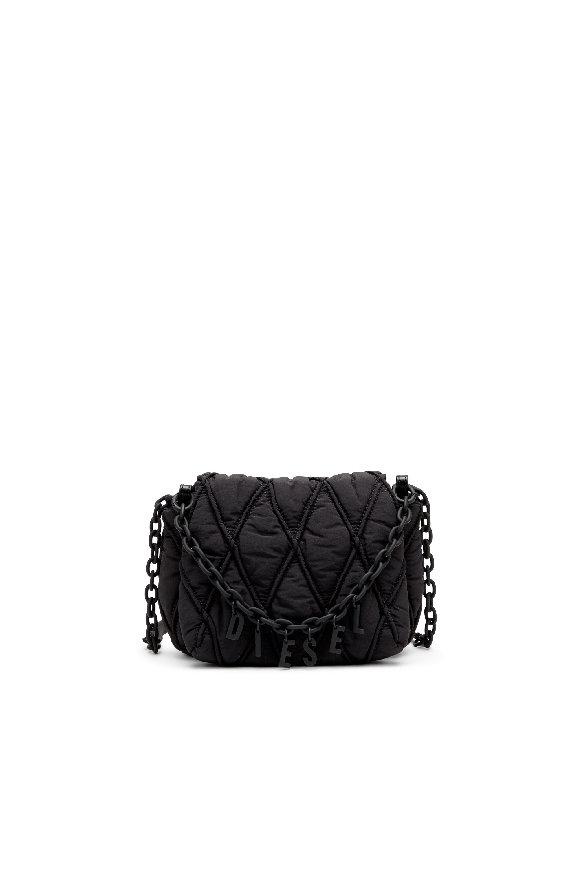 Diesel - CHARM-D SHOULDER S, Charm-D S-Bolso de hombro pequeño de nailon acolchado Mujer in Negro - 1