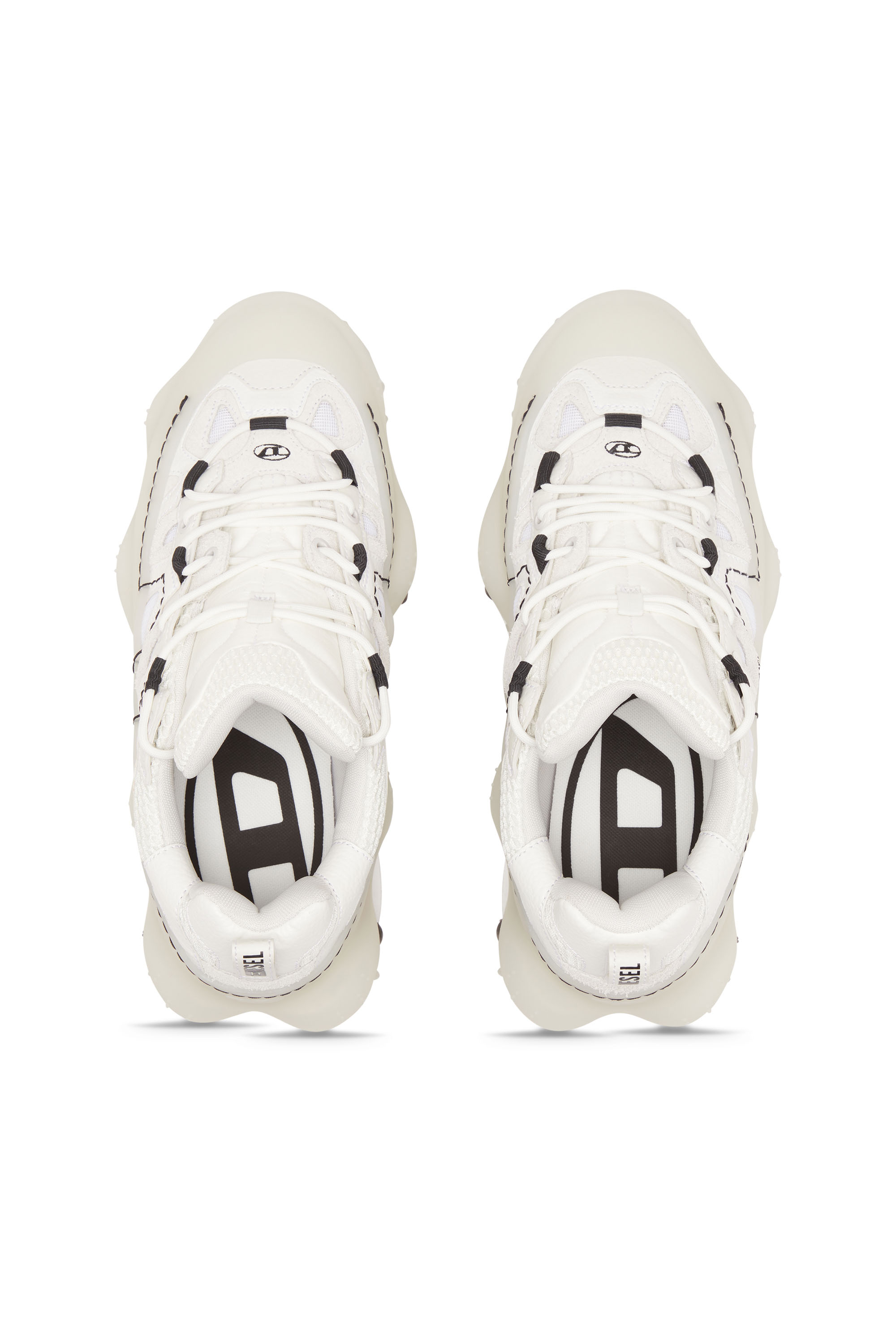 Diesel - S-PROTOTYPE P1, Man's S-Prototype P1-Low-top sneakers with rubber overlay in White - 5