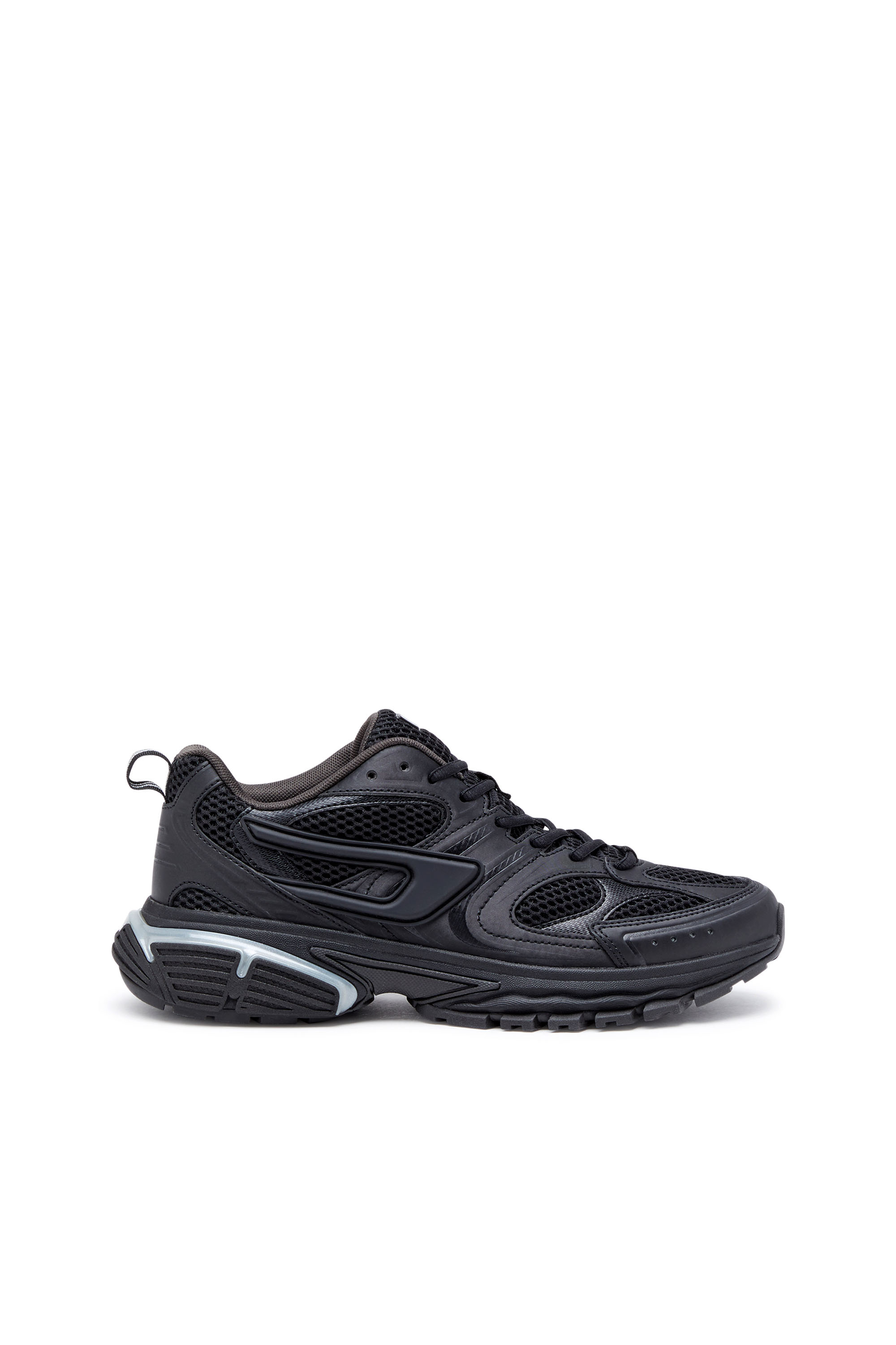 Diesel - S-SERENDIPITY PRO-X1, Man's S-Serendipity Pro-X1 - Mesh sneakers with embossed overlays in Black - 2