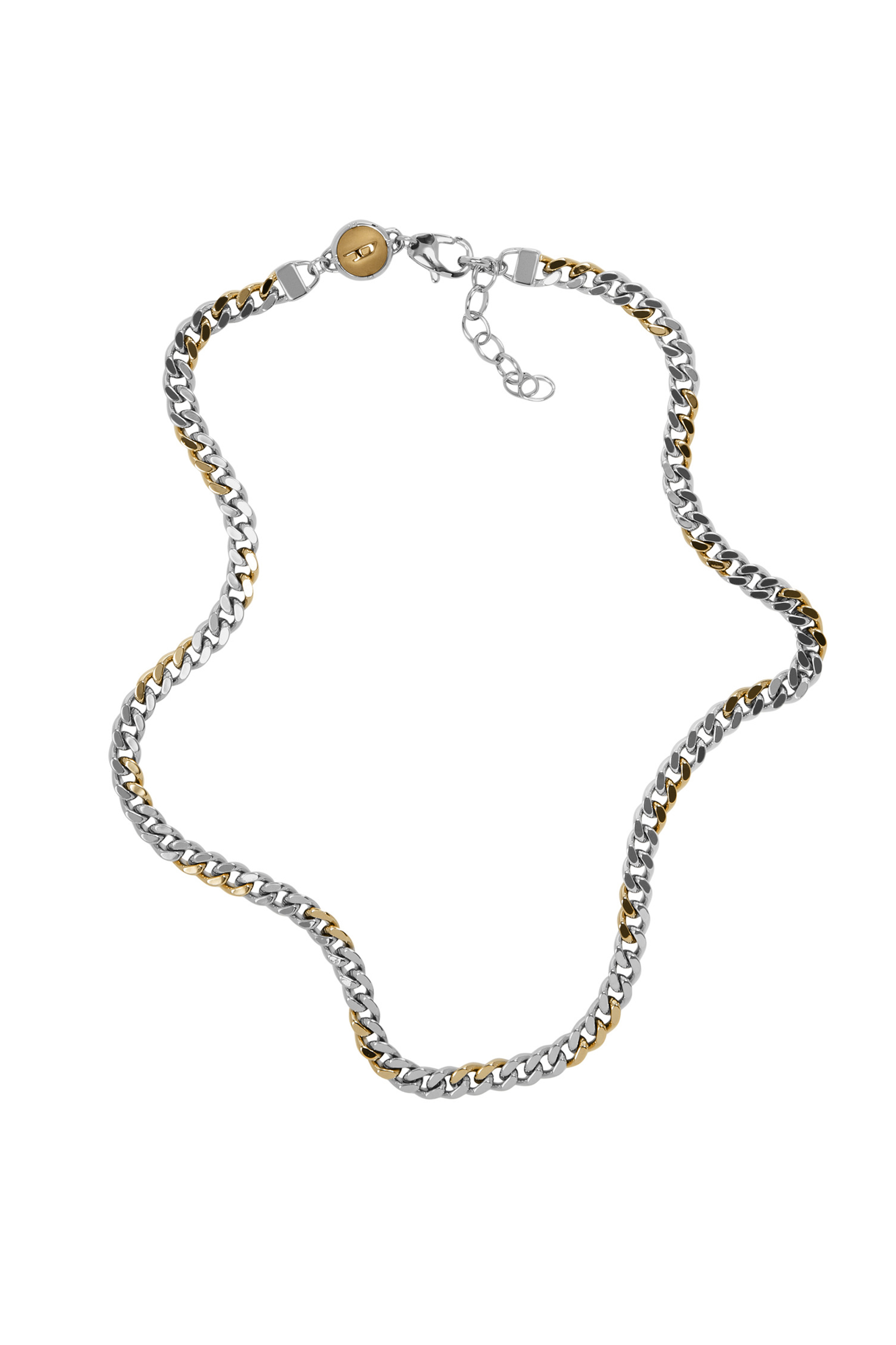 Diesel - DX1355, Unisex's Two-tone stainless steel chain necklace in Silver - 2