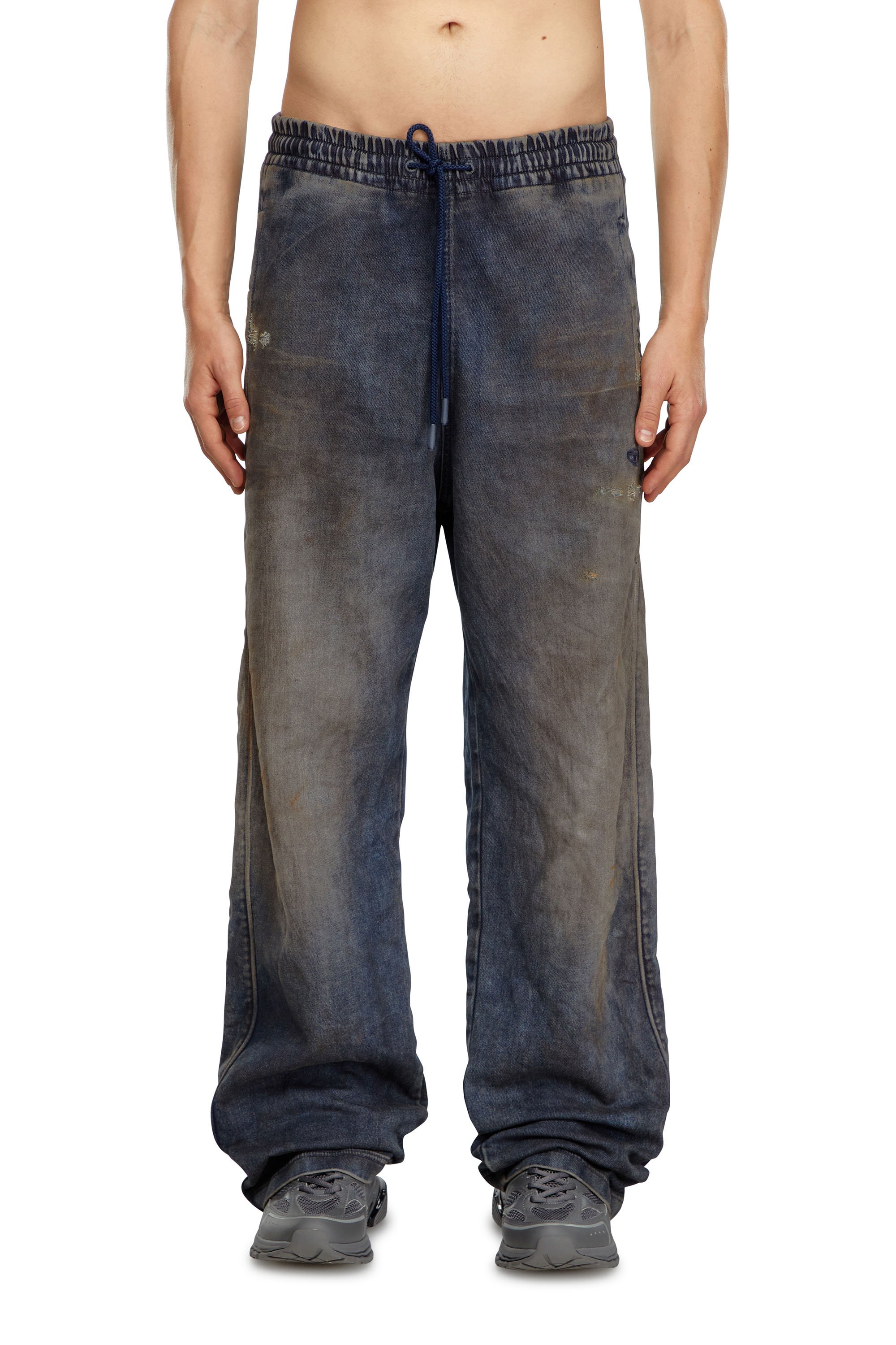 Diesel - Relaxed D-Martyans Track Denim 068LV Hombre, Azul Oscuro - 1