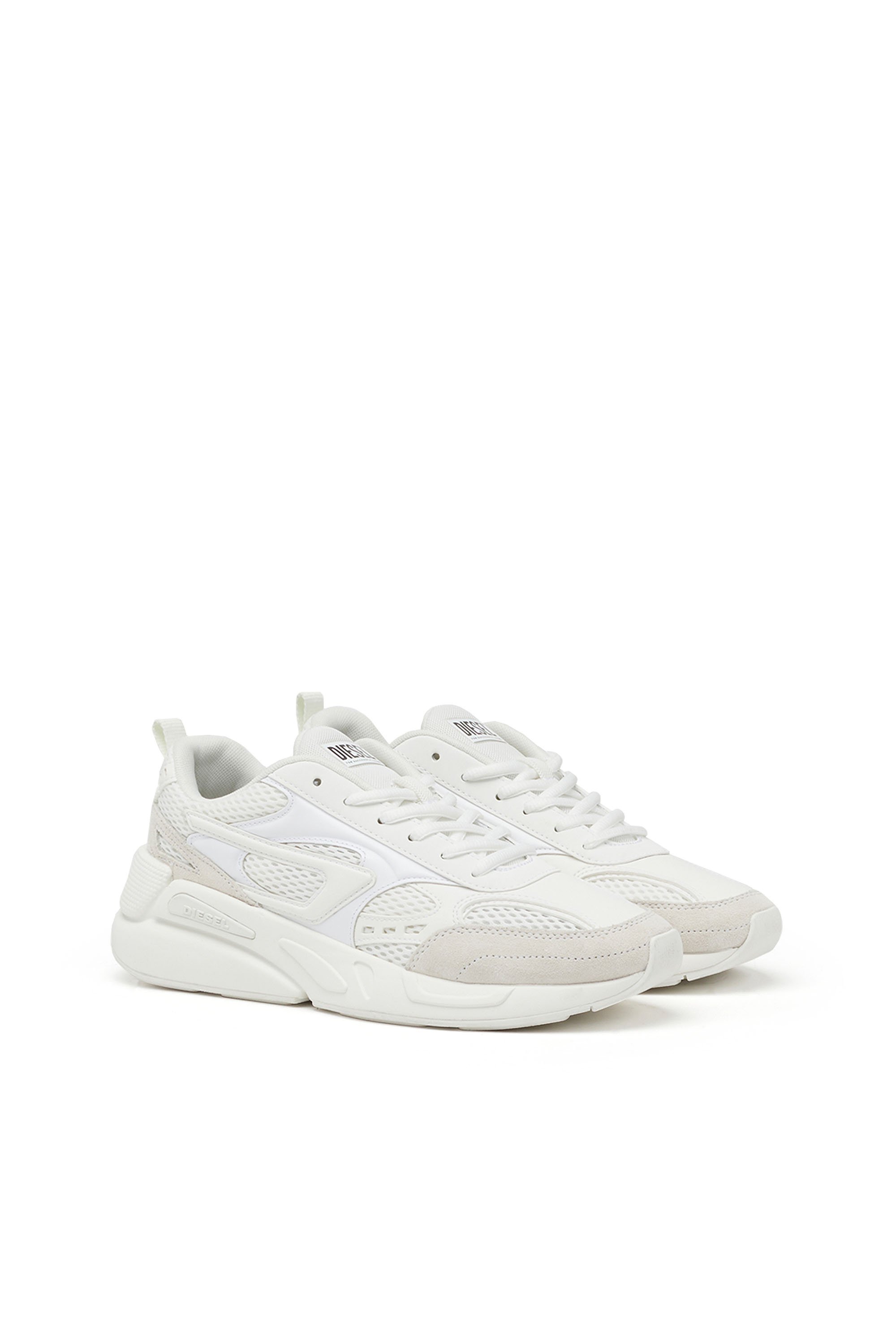 Diesel - S-SERENDIPITY SPORT W, Woman's S-Serendipity-Sneakers in mesh and suede in White - 2