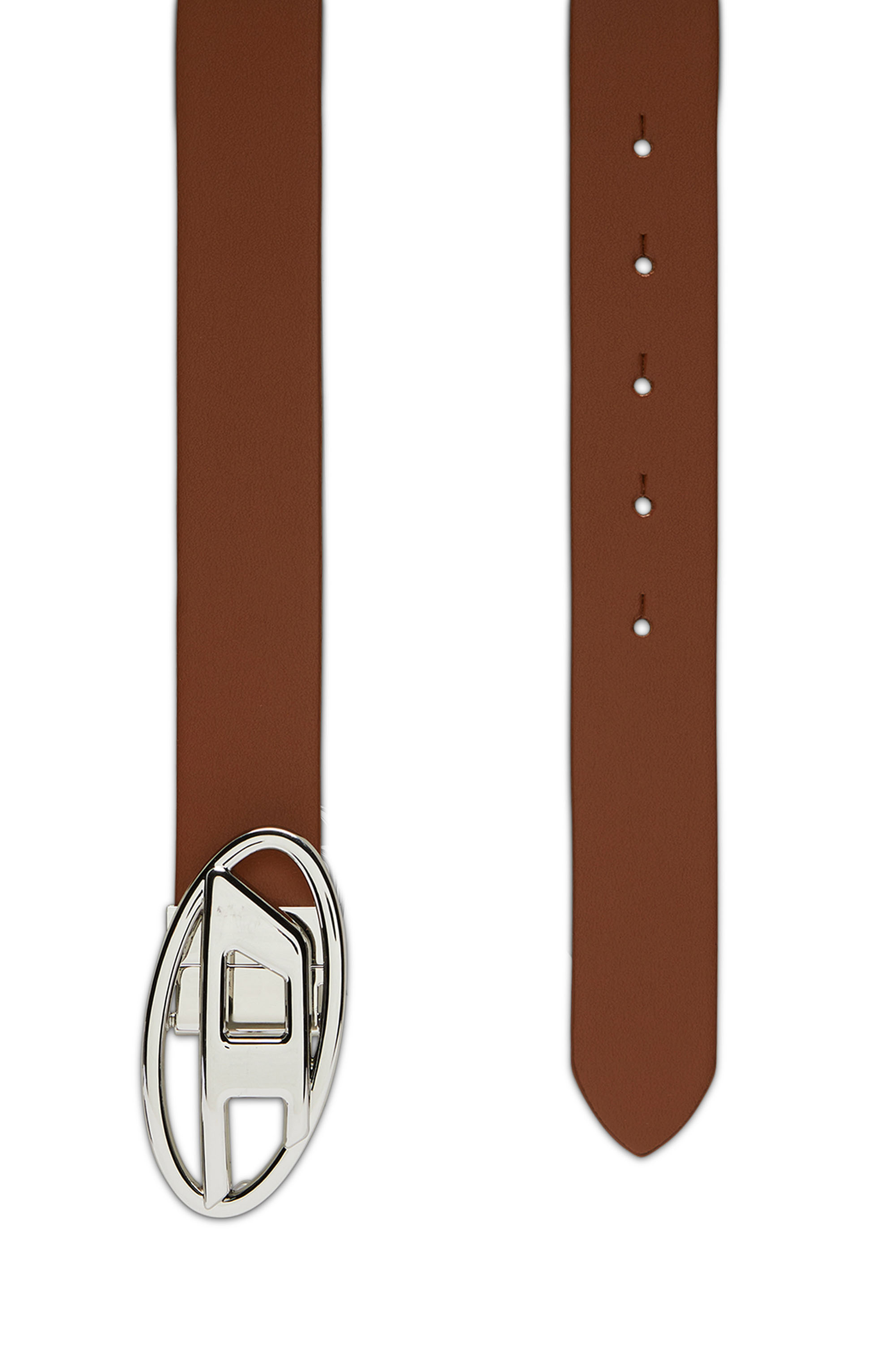 Diesel - B-1DR W REV II 30, Woman's Reversible leather belt with Oval D buckle in Brown - 2