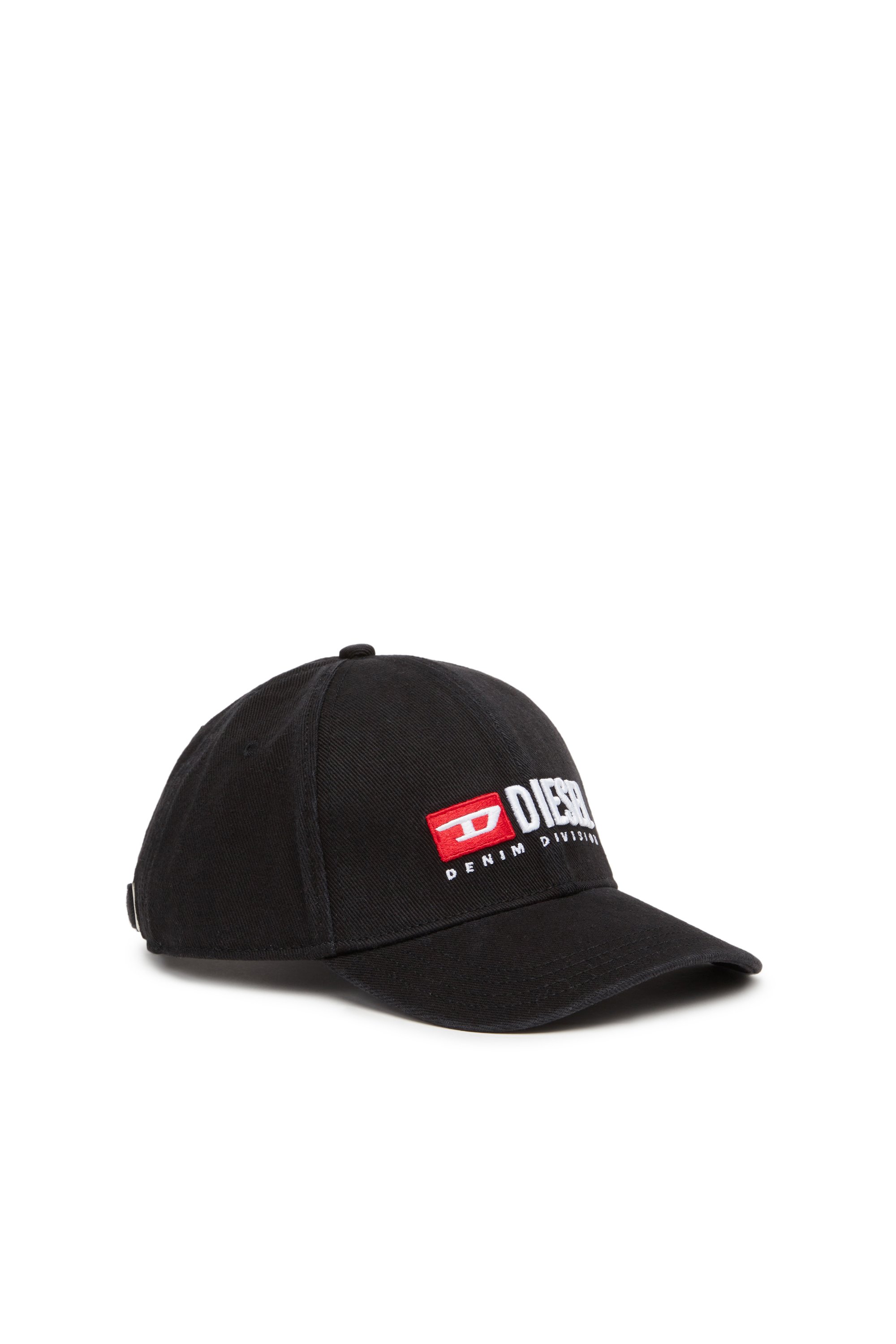 Diesel - CORRY-DIV-WASH, Man's Baseball cap with logo embroidery in Black - 1