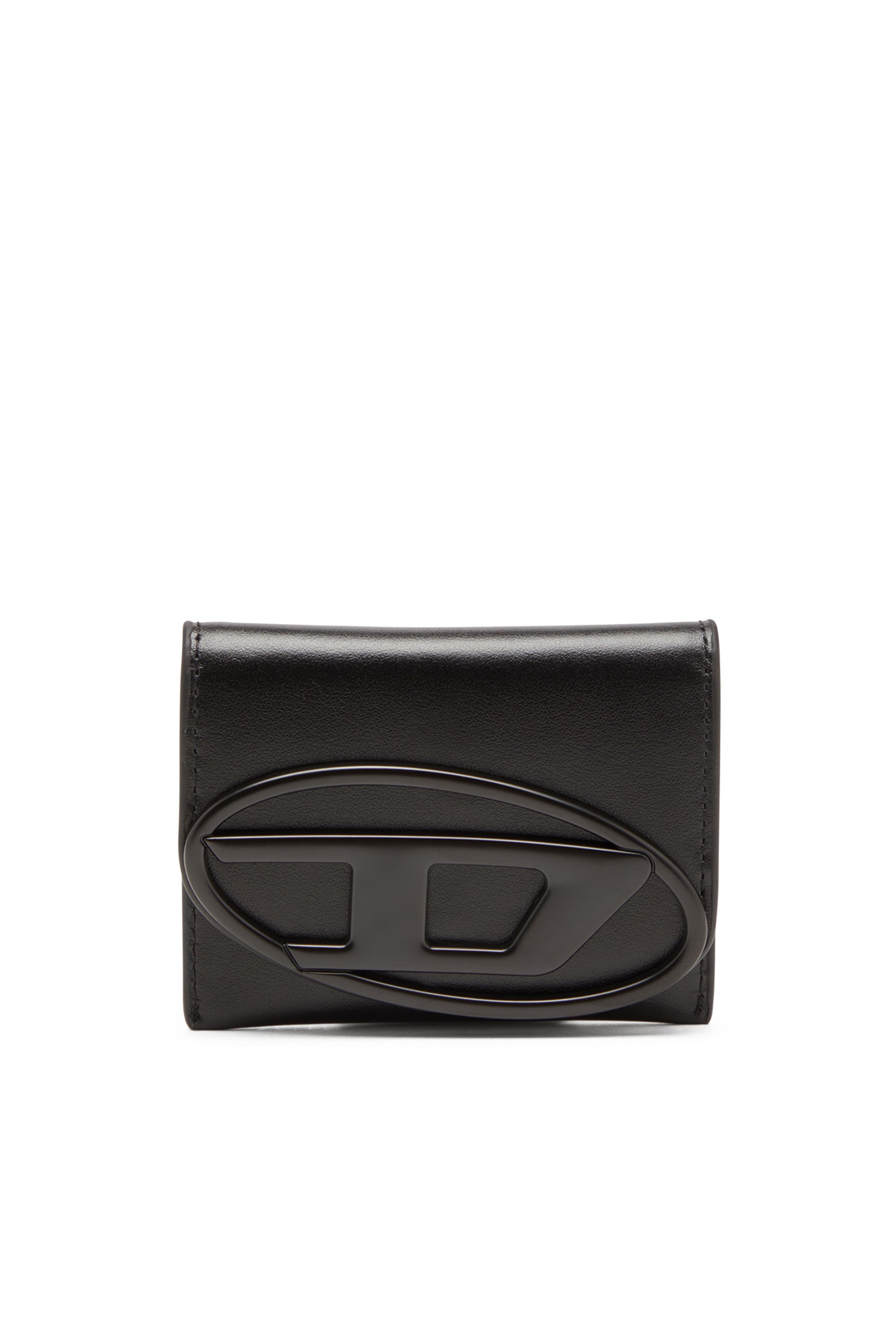 Diesel - HOLI-D CARD HOLDER S, Tarjetero doble en piel lisa Unisex in Negro - 1