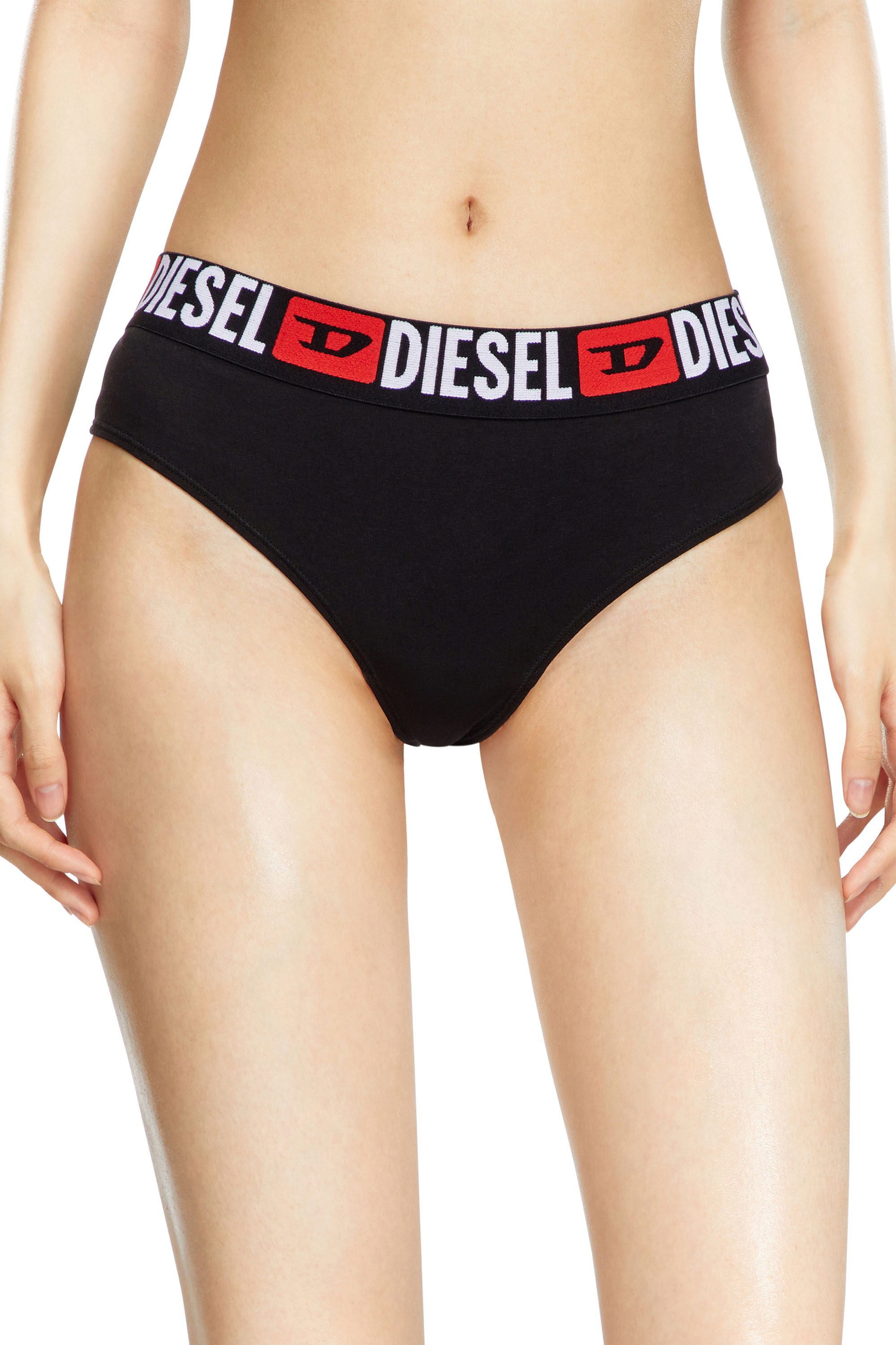 Diesel - UFST-STARS-THREEPACK, Paquete de 3 tangas con cintura con logotipo Mujer in Negro - 2