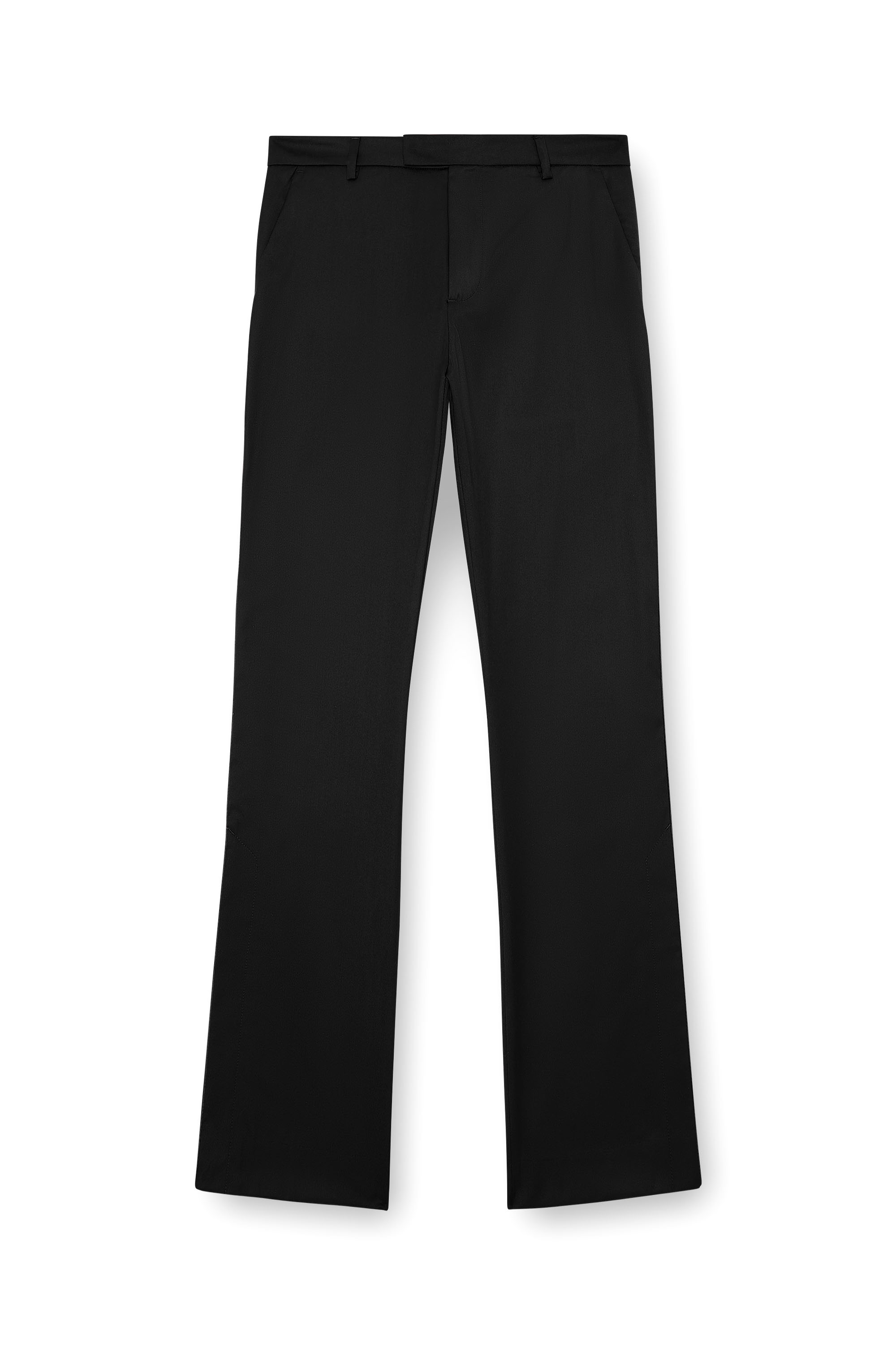 Diesel - P-AMMIR, Man's Wool-nylon pants with side slits in Black - 5