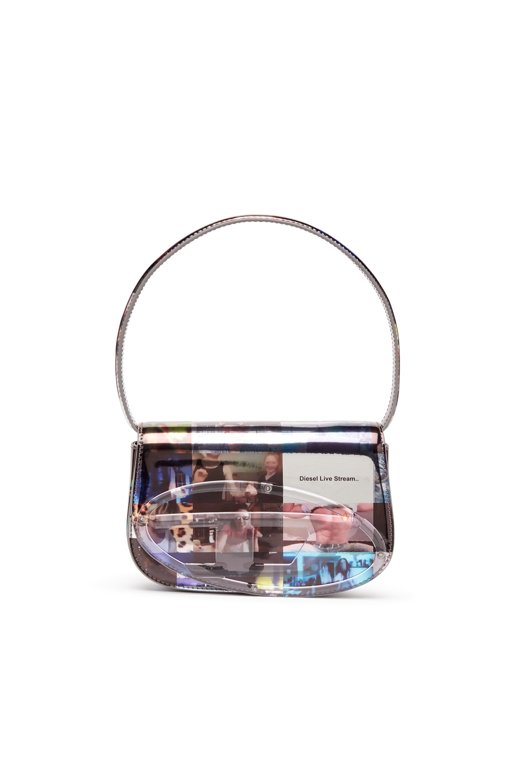 Diesel - 1DR, Woman's 1DR-Iconica borsa a spalla con stampa Livestream in Multicolor - 2