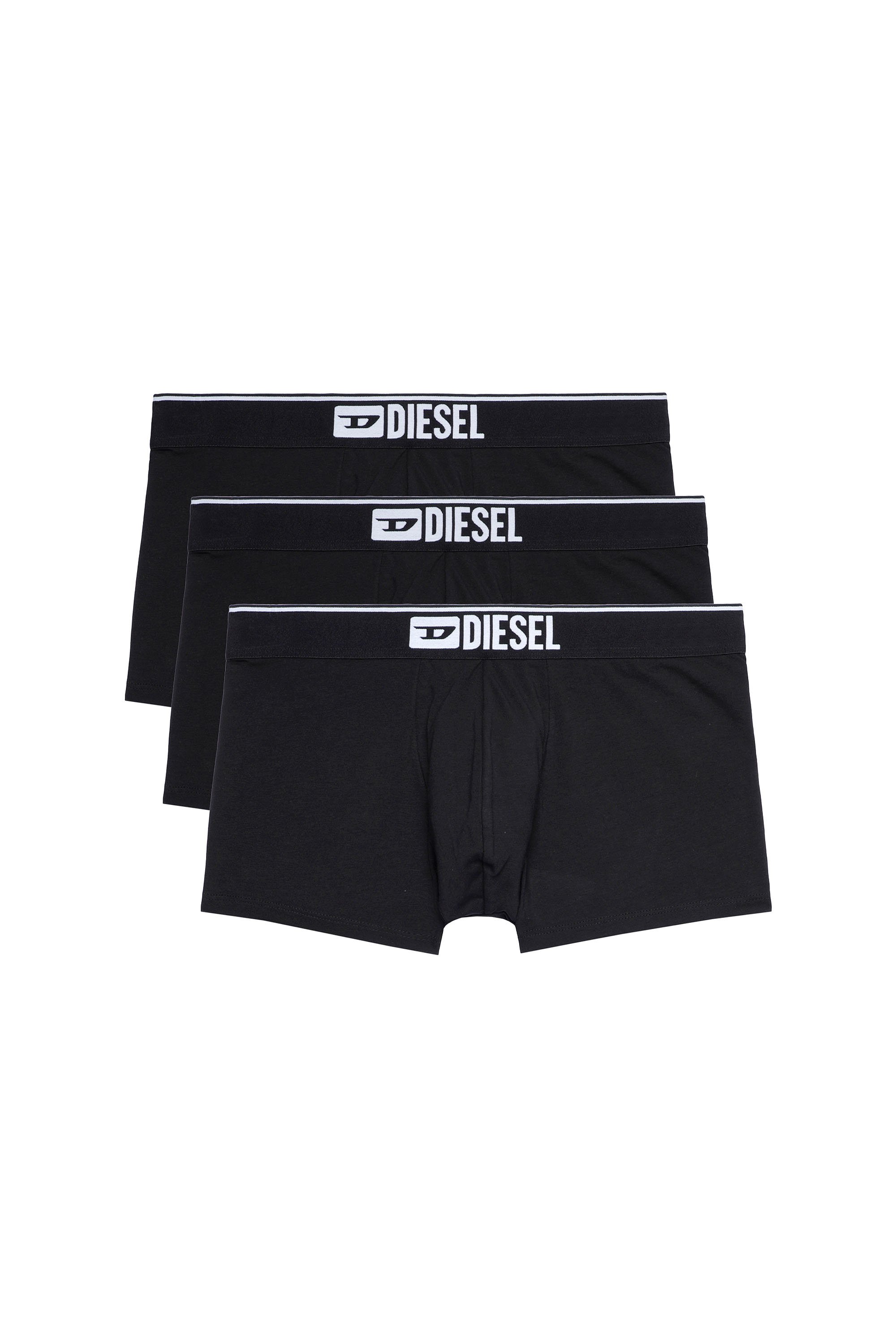 Diesel - UMBX-DAMIENTHREEPACK, Man's Three-pack of plain boxer briefs in Black - 1