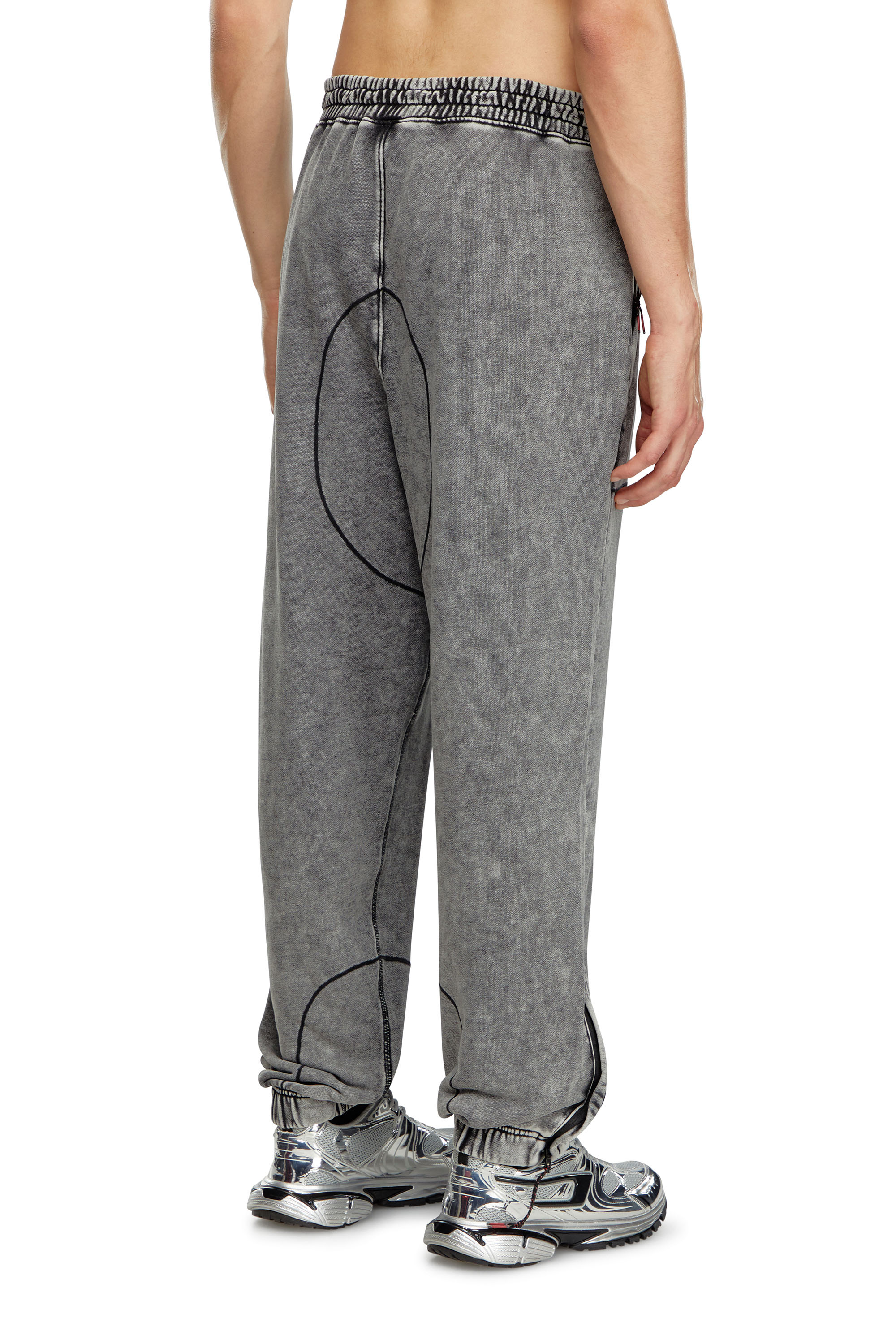 Diesel - AMSB-QUENTIN-HT57, Man's Faded track pants with toggle waist in Grey - 3