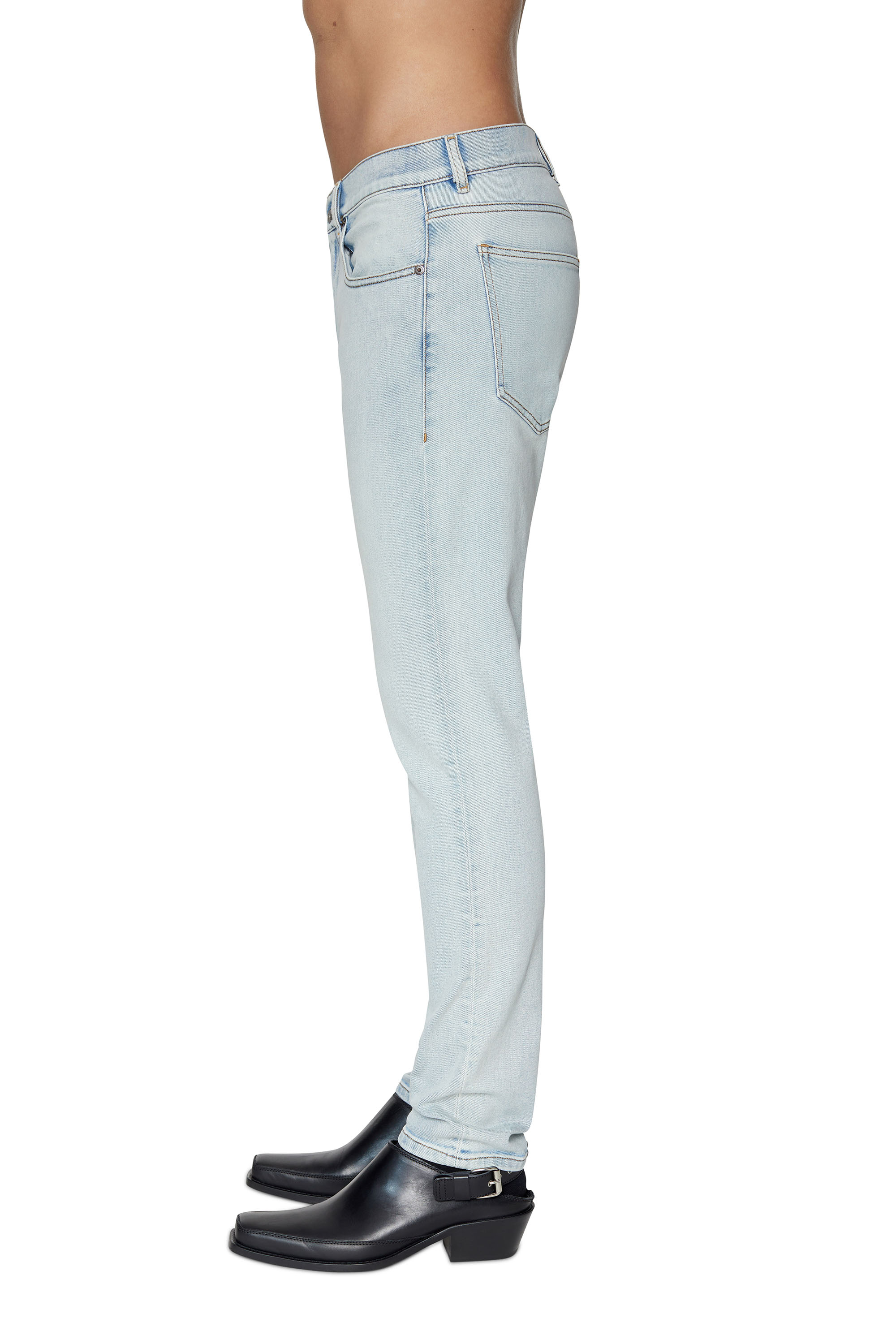 Diesel - Slim Jeans 2019 D-Strukt 09C08, Man's Slim Jeans - 2019 D-Strukt in Light Blue - 6