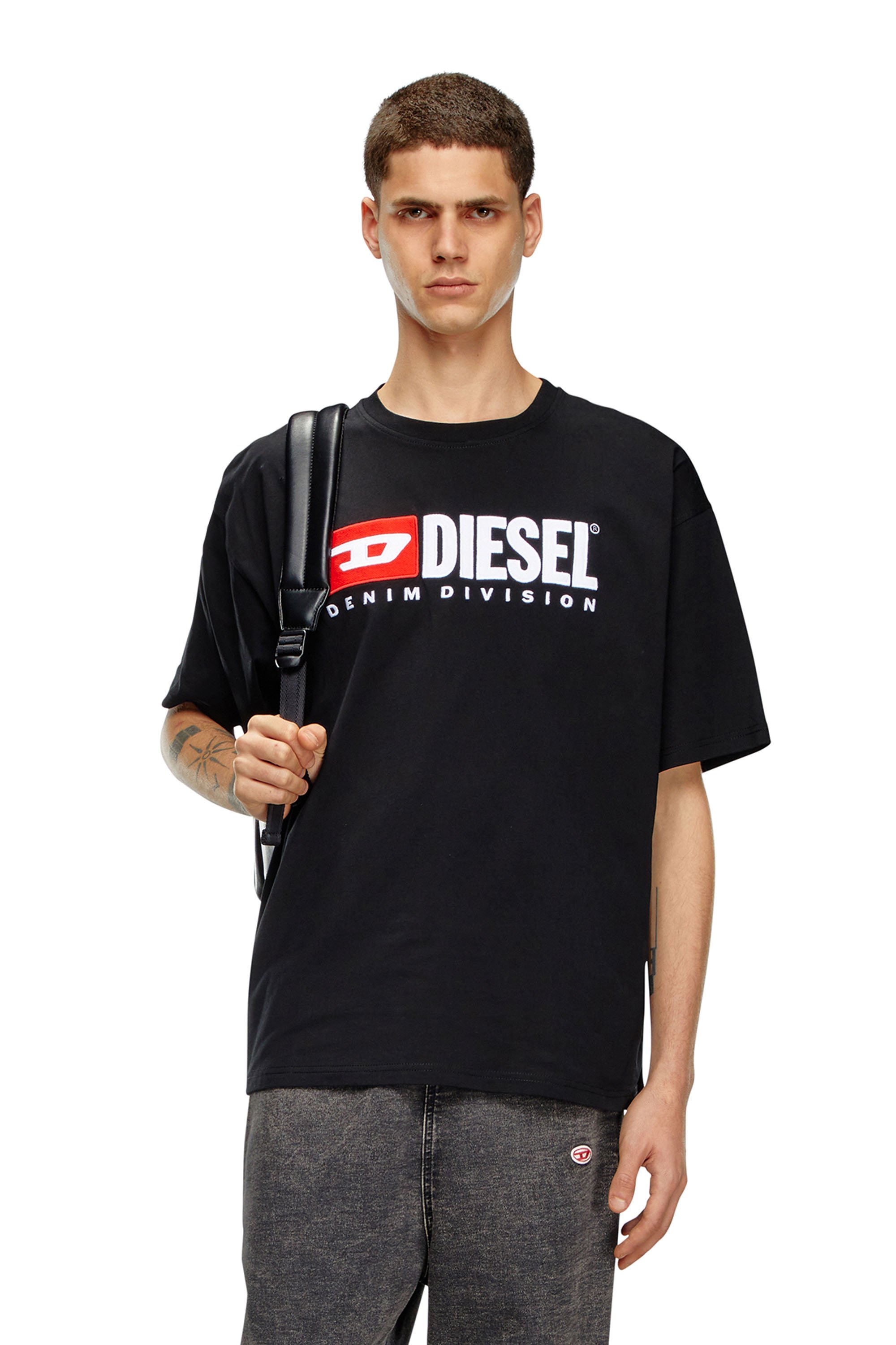 Diesel - T-BOXT-DIV, Camiseta con parche con el logotipo Diesel Hombre in Negro - 1