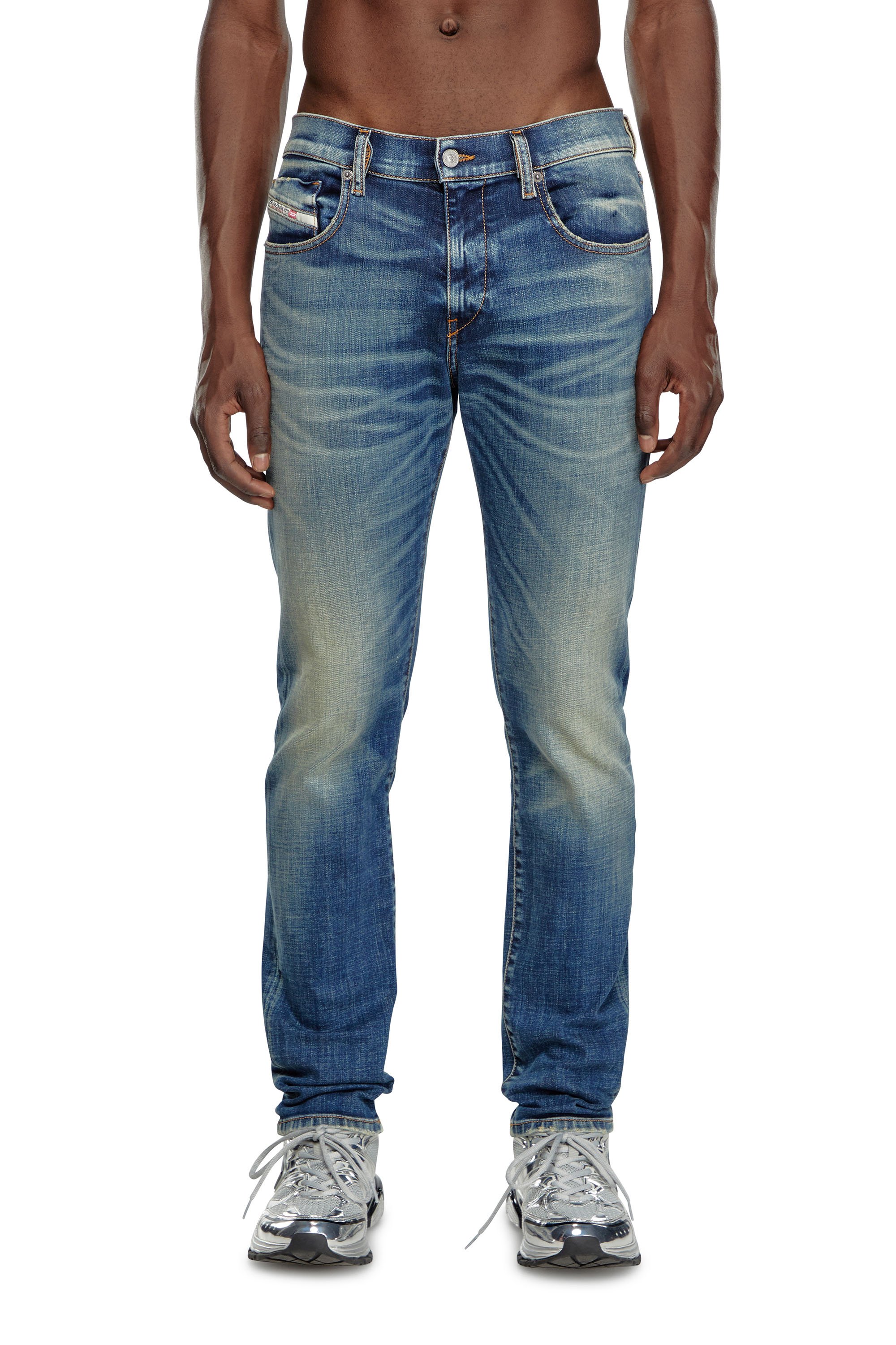 Diesel - Slim Jeans 2019 D-Strukt 09J50 Hombre, Azul medio - 2