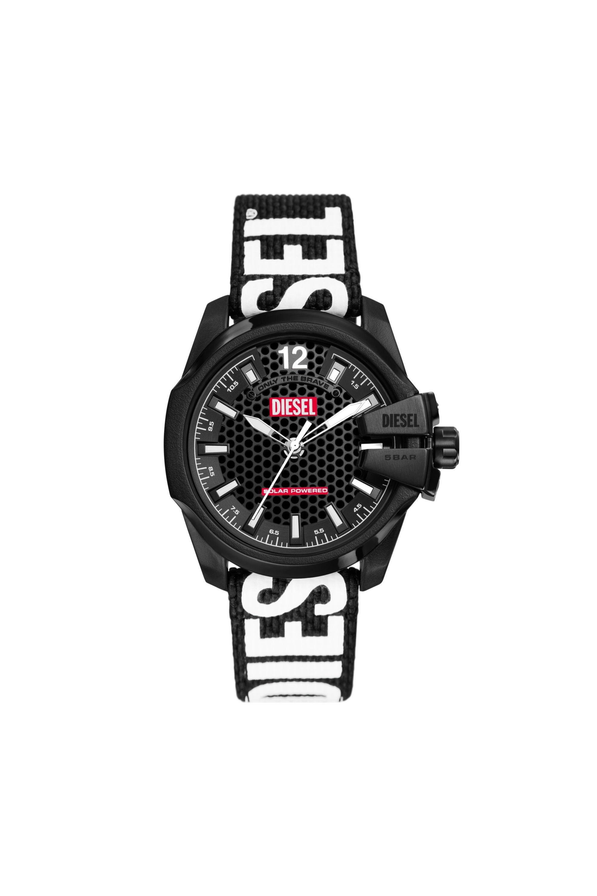 Diesel - DZ4653, Man's Baby Chief solar-powered black rpet watch in Black/White - 1