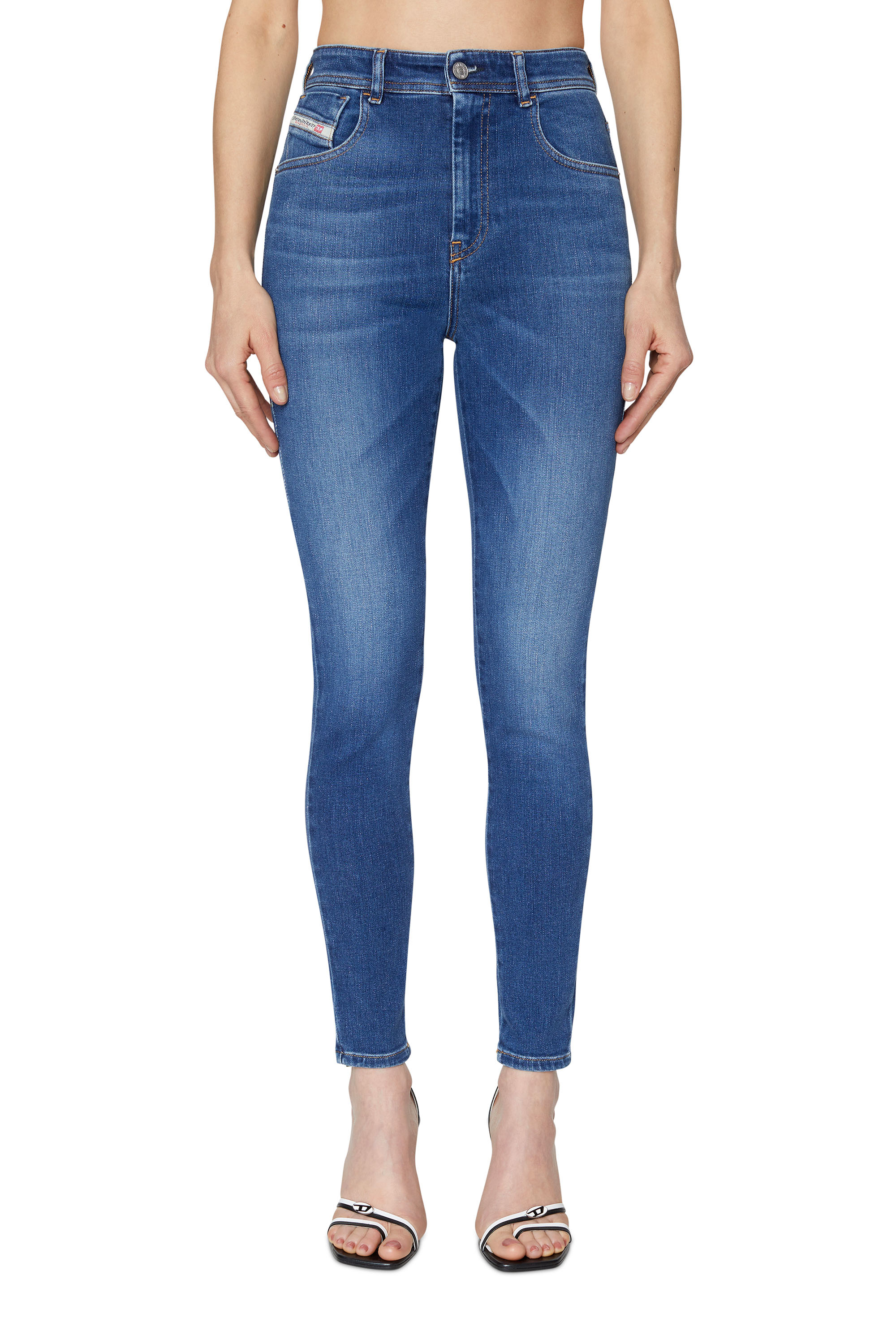 Diesel - Super skinny Jeans 1984 Slandy-High 09C21, Woman's Super Skinny Jeans - 1984 Slandy-High in Medium blue - 2