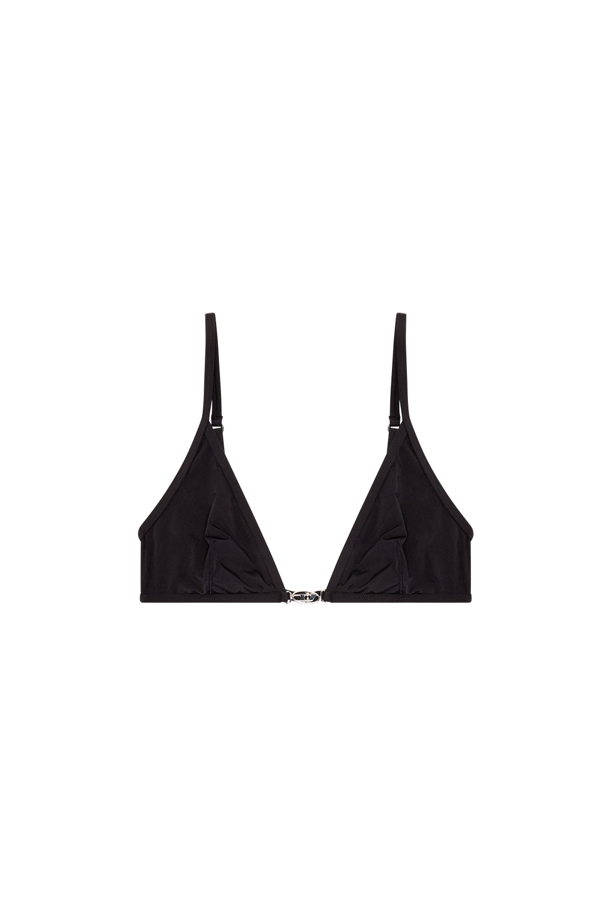 Diesel - UFSB-OVAL-D-TRIANGLE-BRA, Sujetador de triángulo con placa Oval D Mujer in Negro - 4