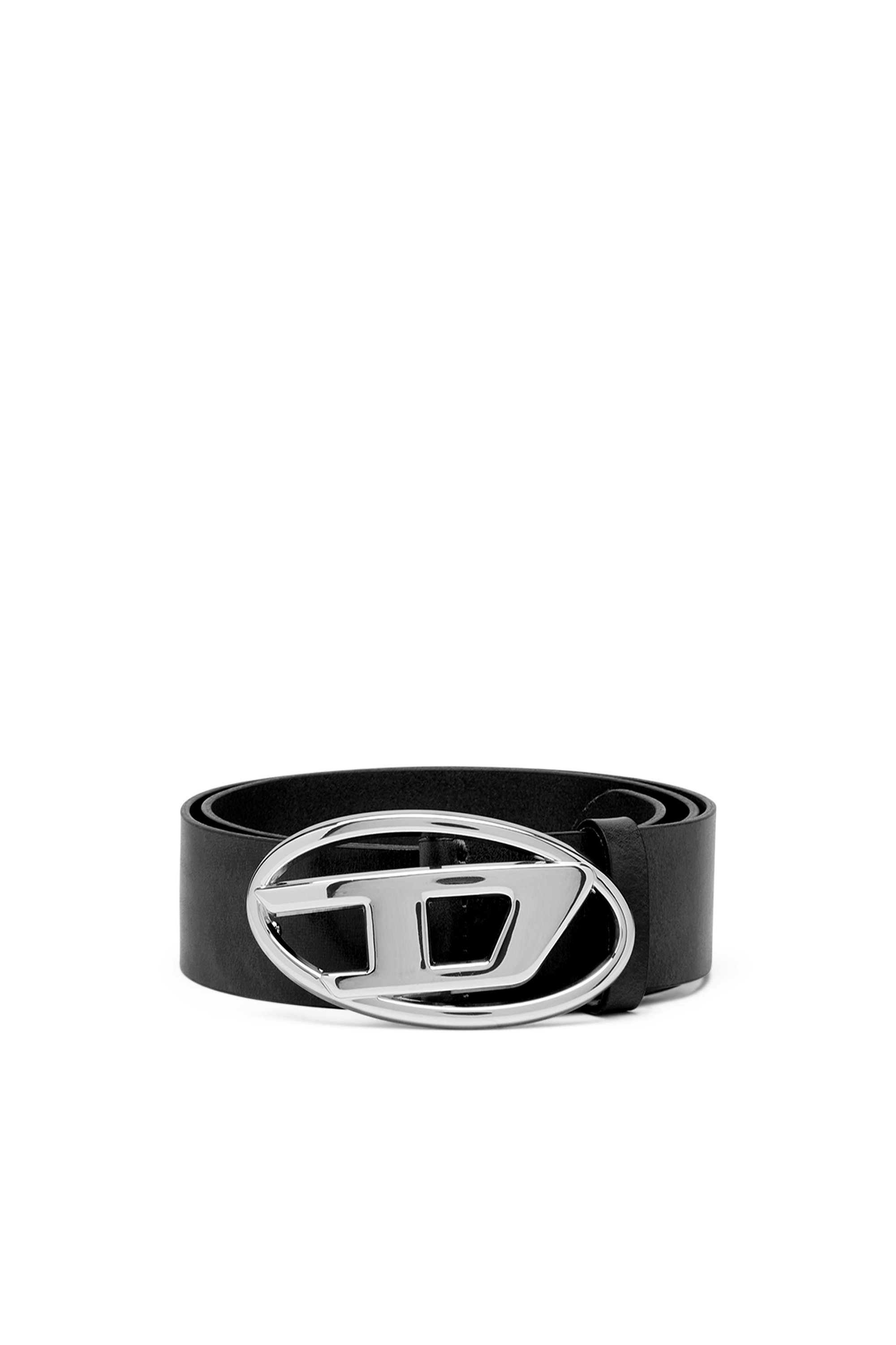 Diesel - B-1DR W, Woman's Belt with D logo buckle in Black - 1