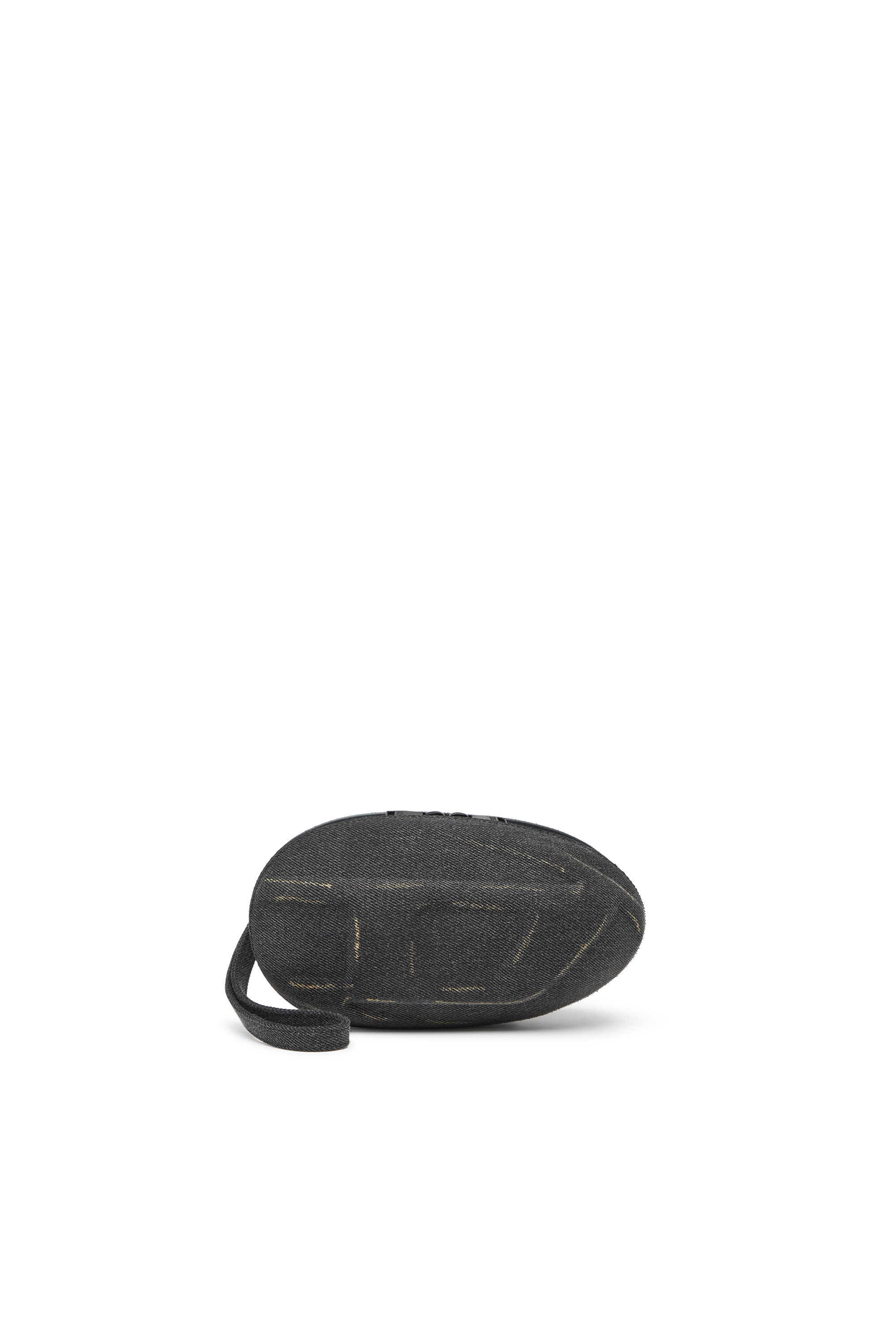 Diesel - D-CLUTCH, Unisex's D-Clutch-Oval D Clutch in treated denim in Black - 1