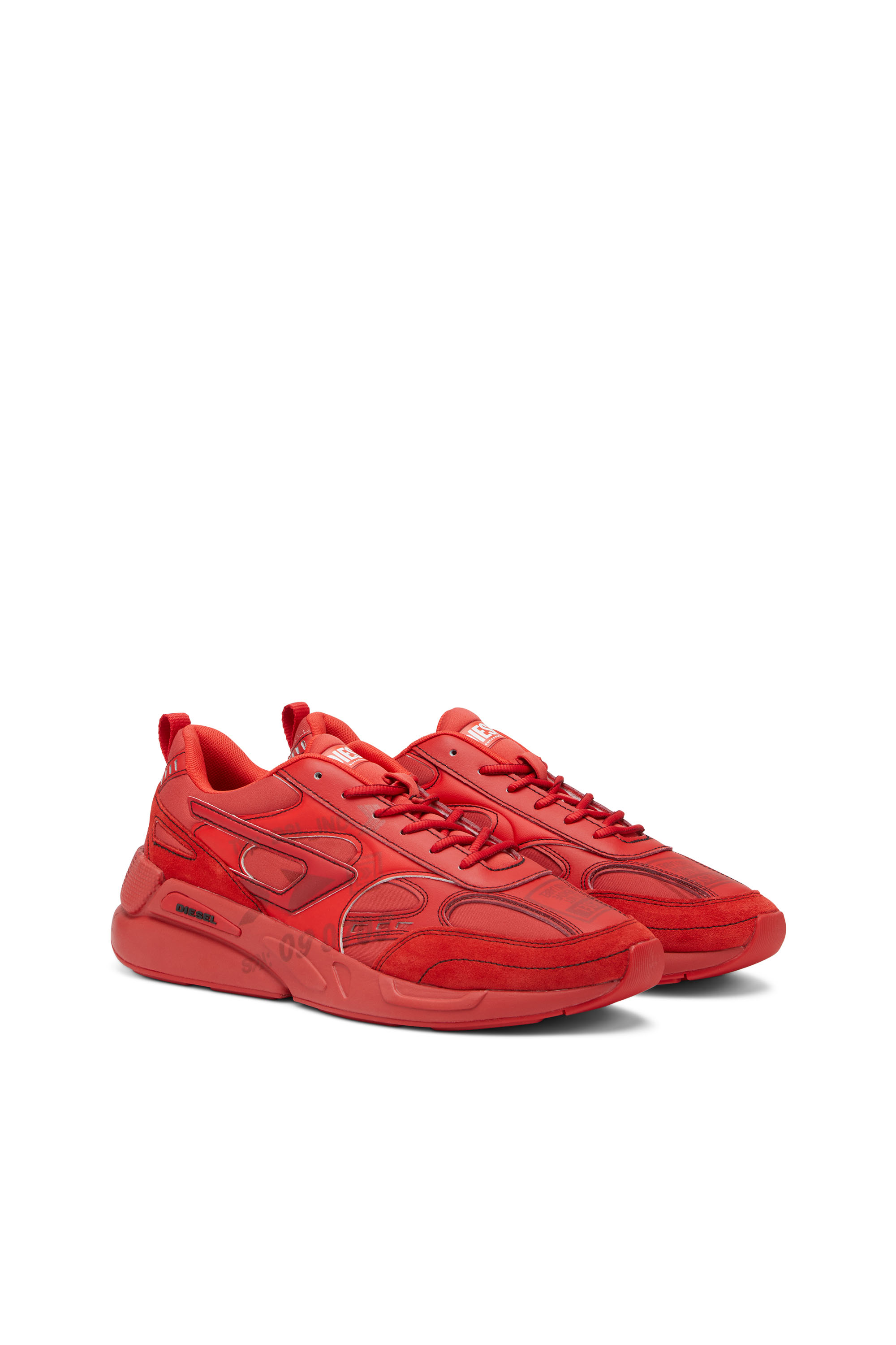 Diesel - S-SERENDIPITY SPORT, Man's S-Serendipity Sport - Sneakers with graphic logo prints in Red - 3