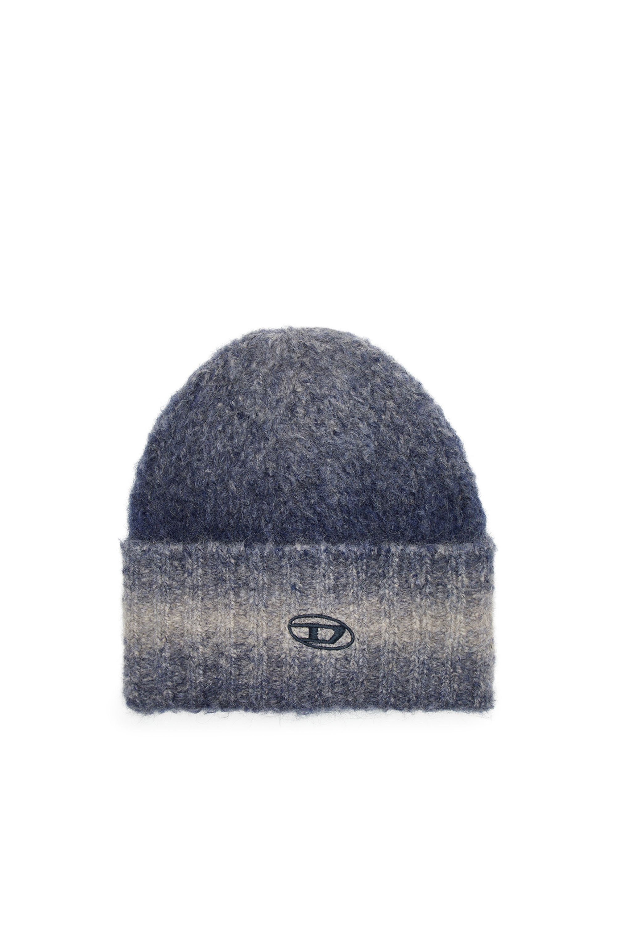 Diesel - K-PELO, Gorro de alpaca con bordado Oval D Unisex in Azul marino - 1