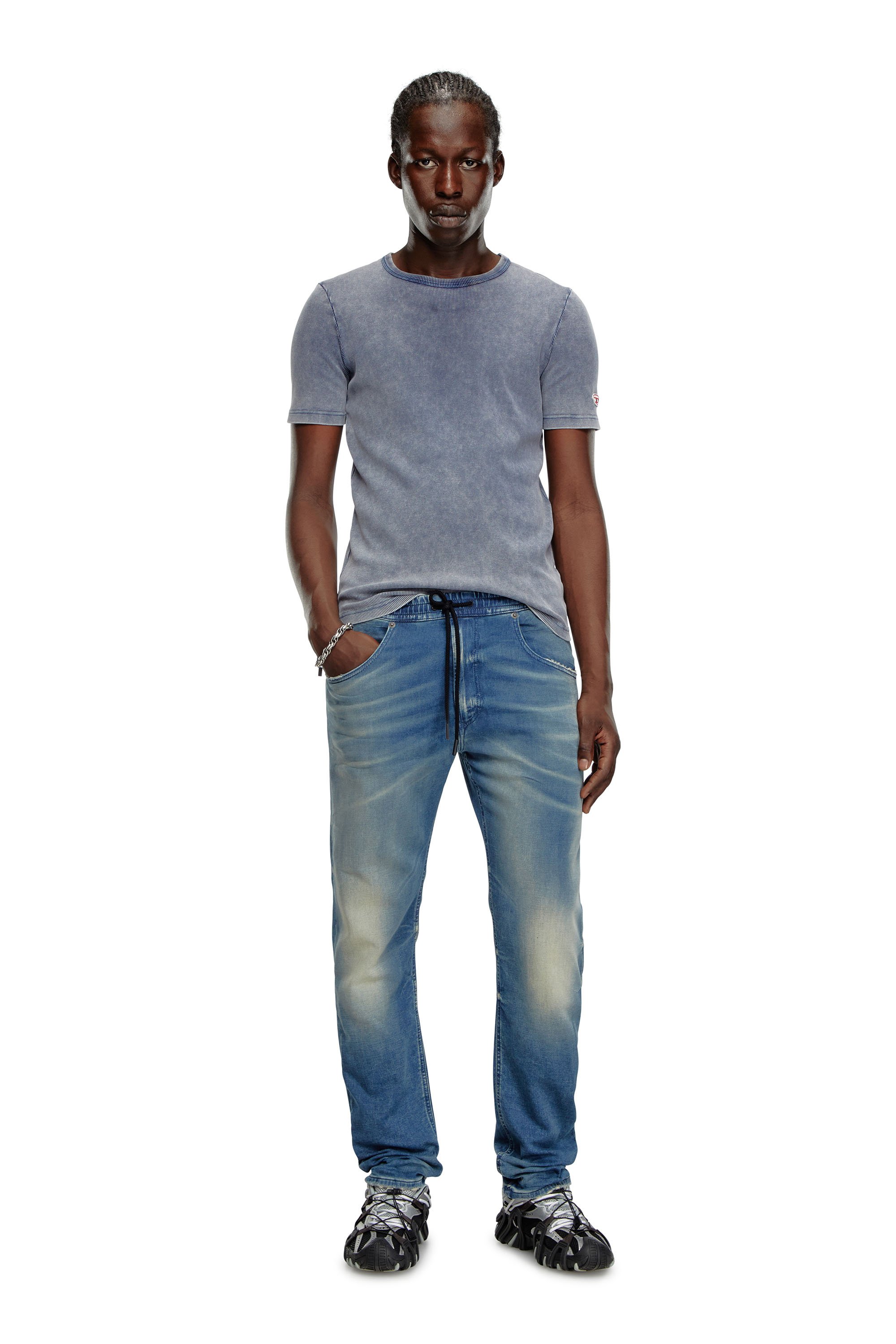 Diesel - Man's Regular 2030 D-Krooley Joggjeans® 068MG, Medium blue - 5