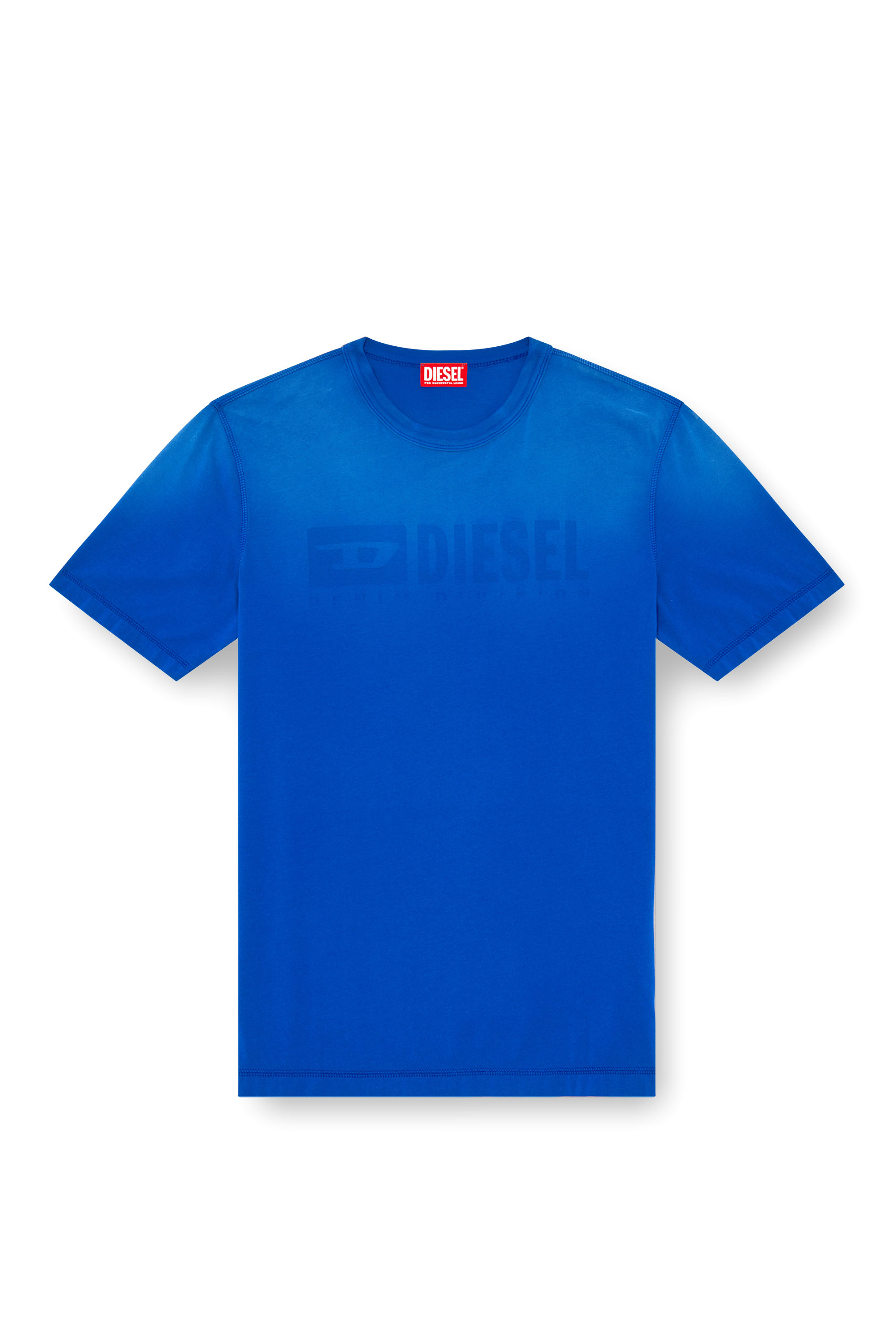 Diesel - T-ADJUST-K4, Man's T-shirt with sun-faded treatment in Blue - 3