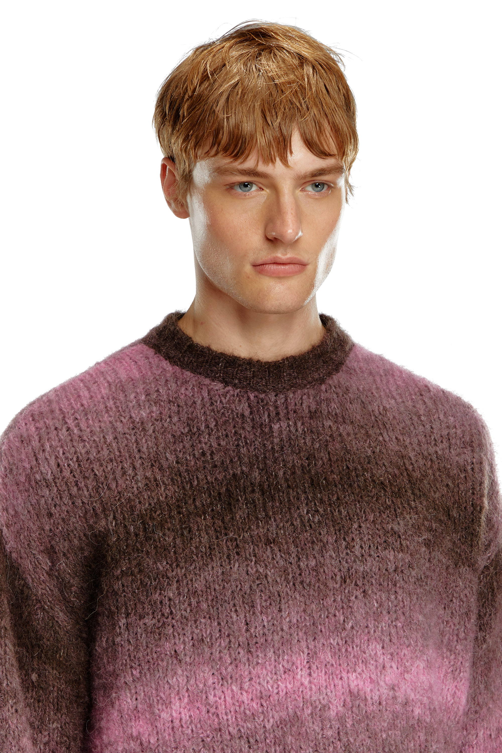 Diesel - K-RASTA, Man's Dégradé jumper in alpaca blend in Violet - 4