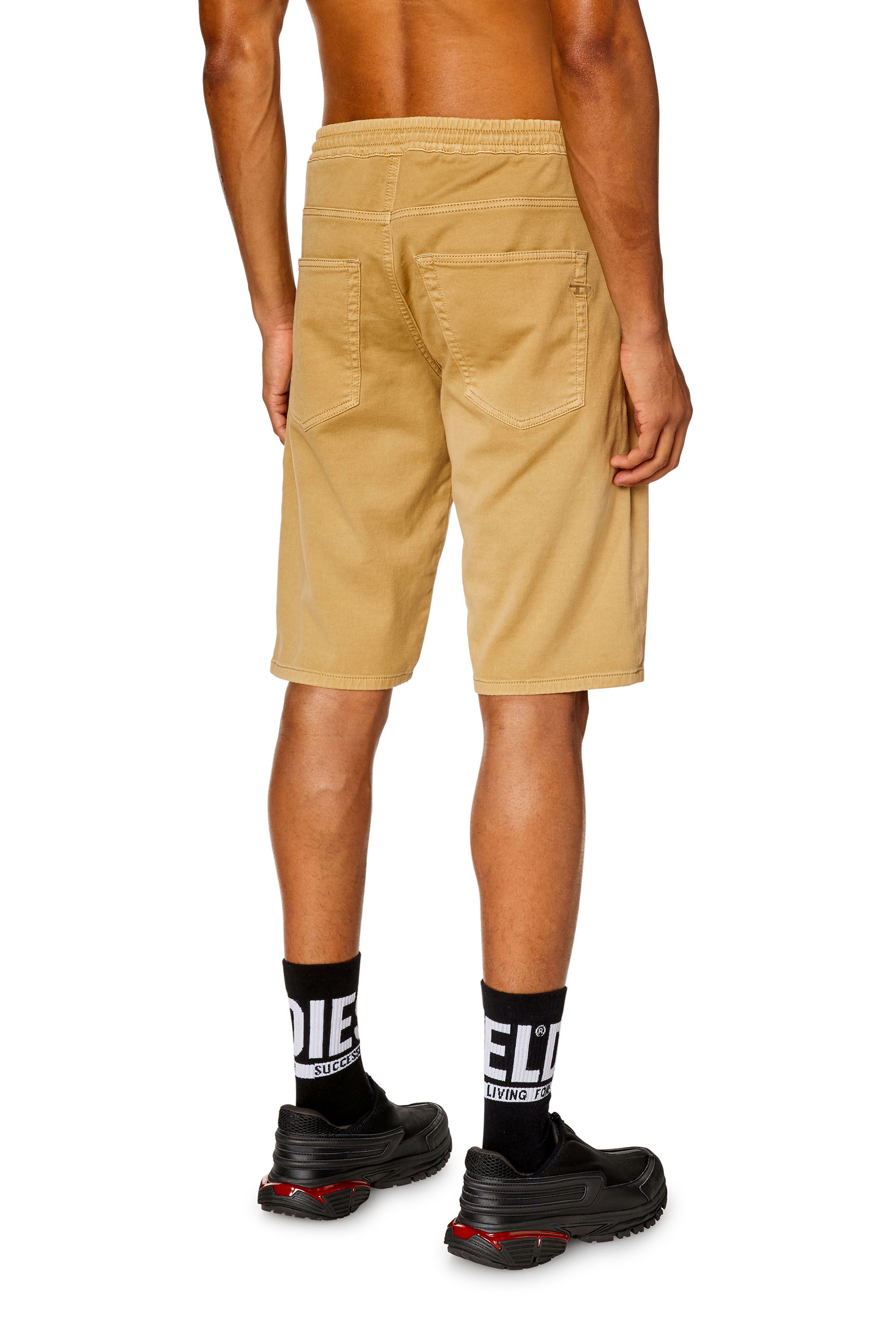 Diesel - 2033 D-KROOLEY-SHORT JOGG, Man's Chino shorts in JoggJeans in Light Brown - 3