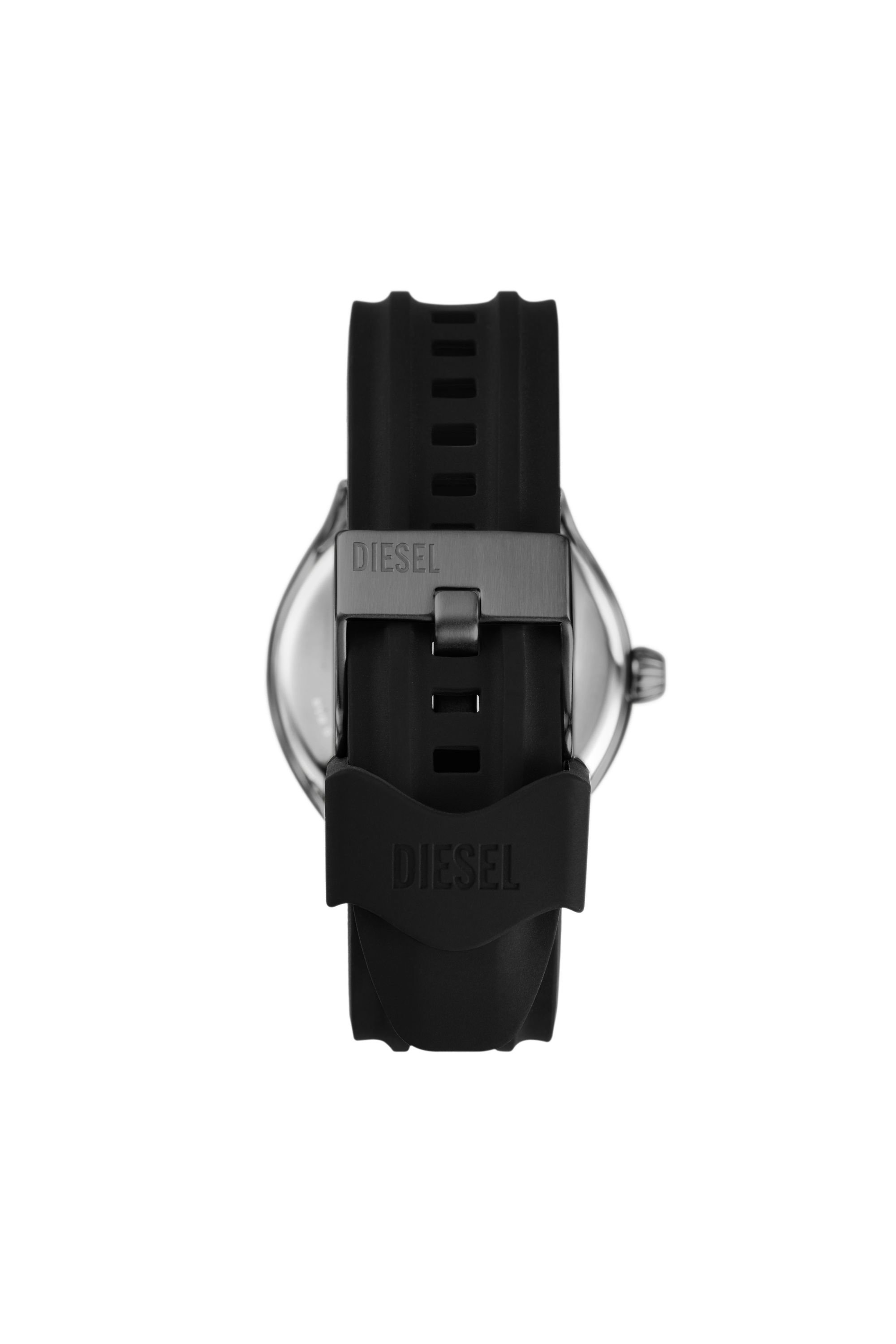 Diesel - DZ2201, Man's Streamline three-hand black silicone watch in Black - 2