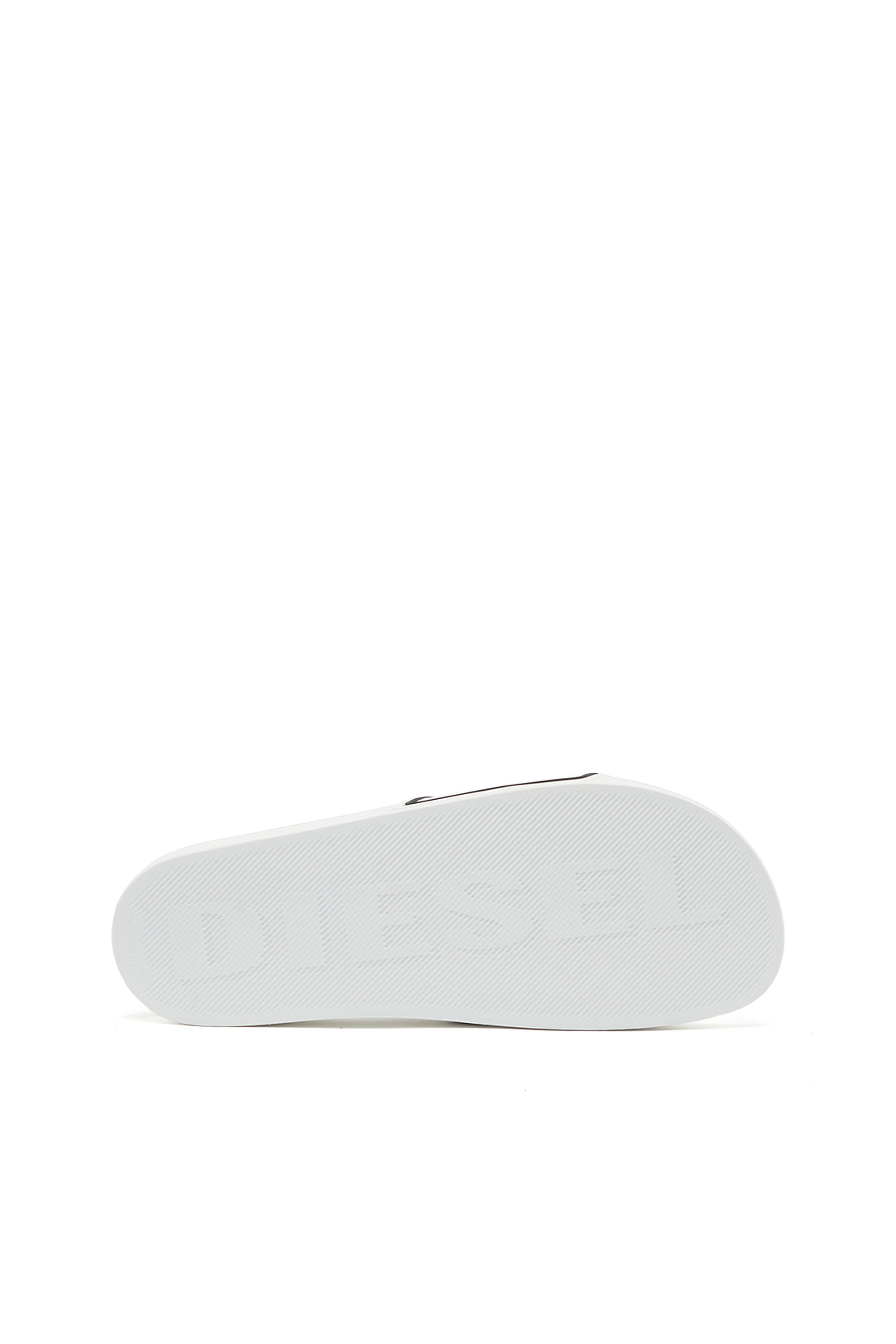 Diesel - SA-MAYEMI CC, Man's Sa-Mayemi-Pool slides with 3D logo in White/Black - 4