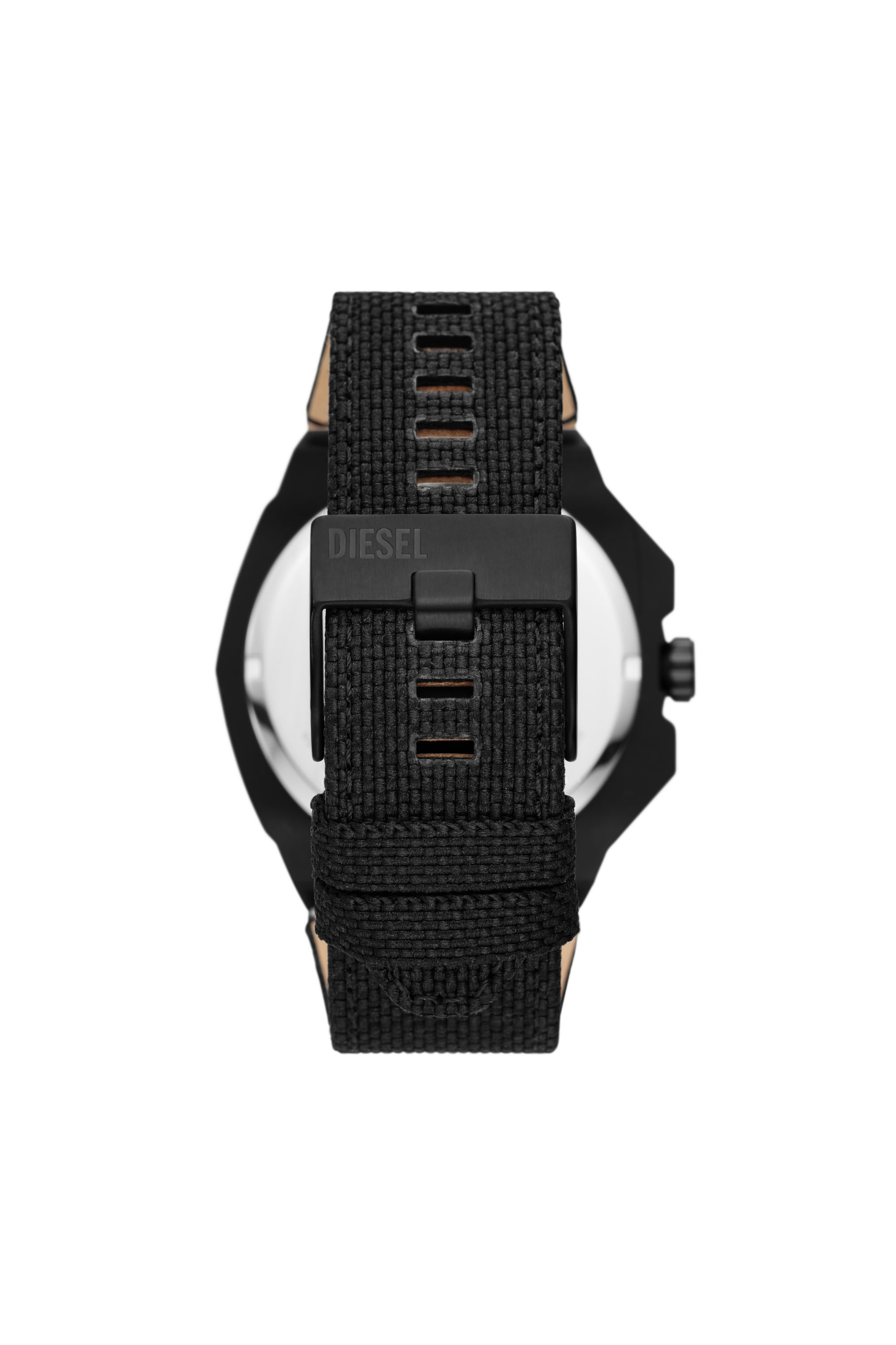 Diesel - DZ4654, Man's Framed solar-powered black rpet watch in Black/White - 2