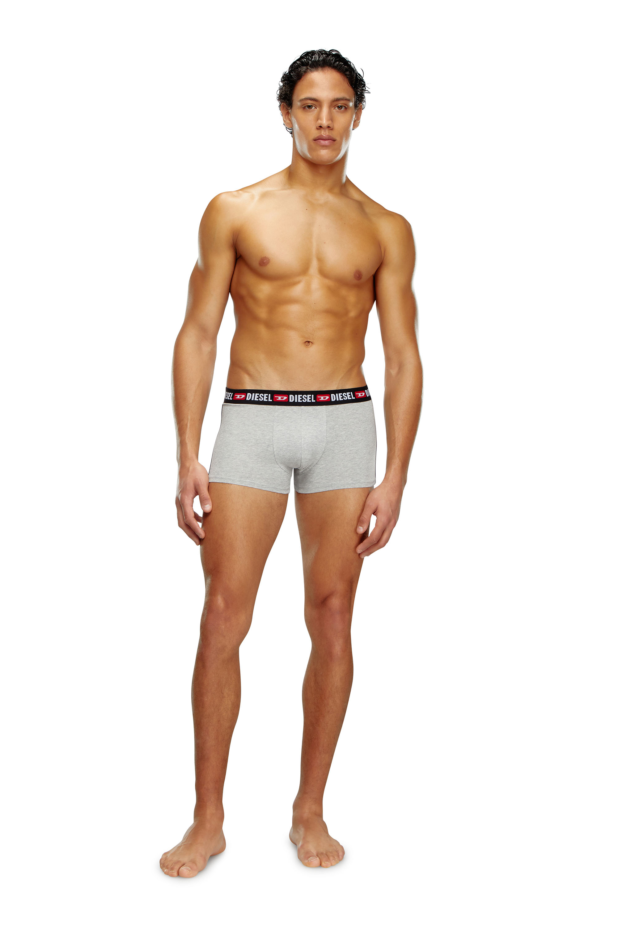 Diesel - UMBX-SHAWNTHREEPACK, Man's Three-pack boxer briefs with side band in Grey/Black - 4