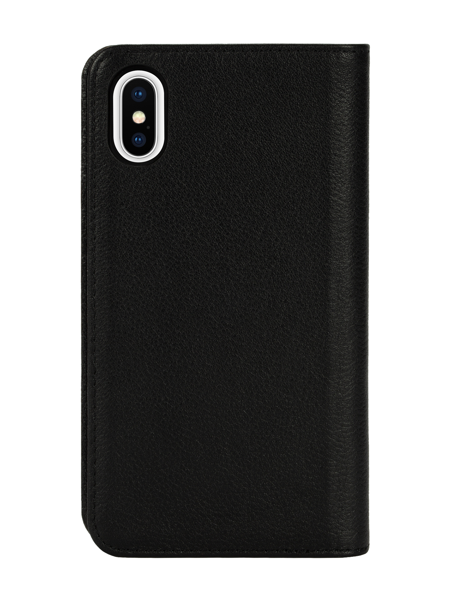 Diesel - DIESEL 2-IN-1 FOLIO CASE FOR IPHONE XS & IPHONE X, Unisex's Black leather printed and debossed logo case, iPhone XS & X in Black - 2