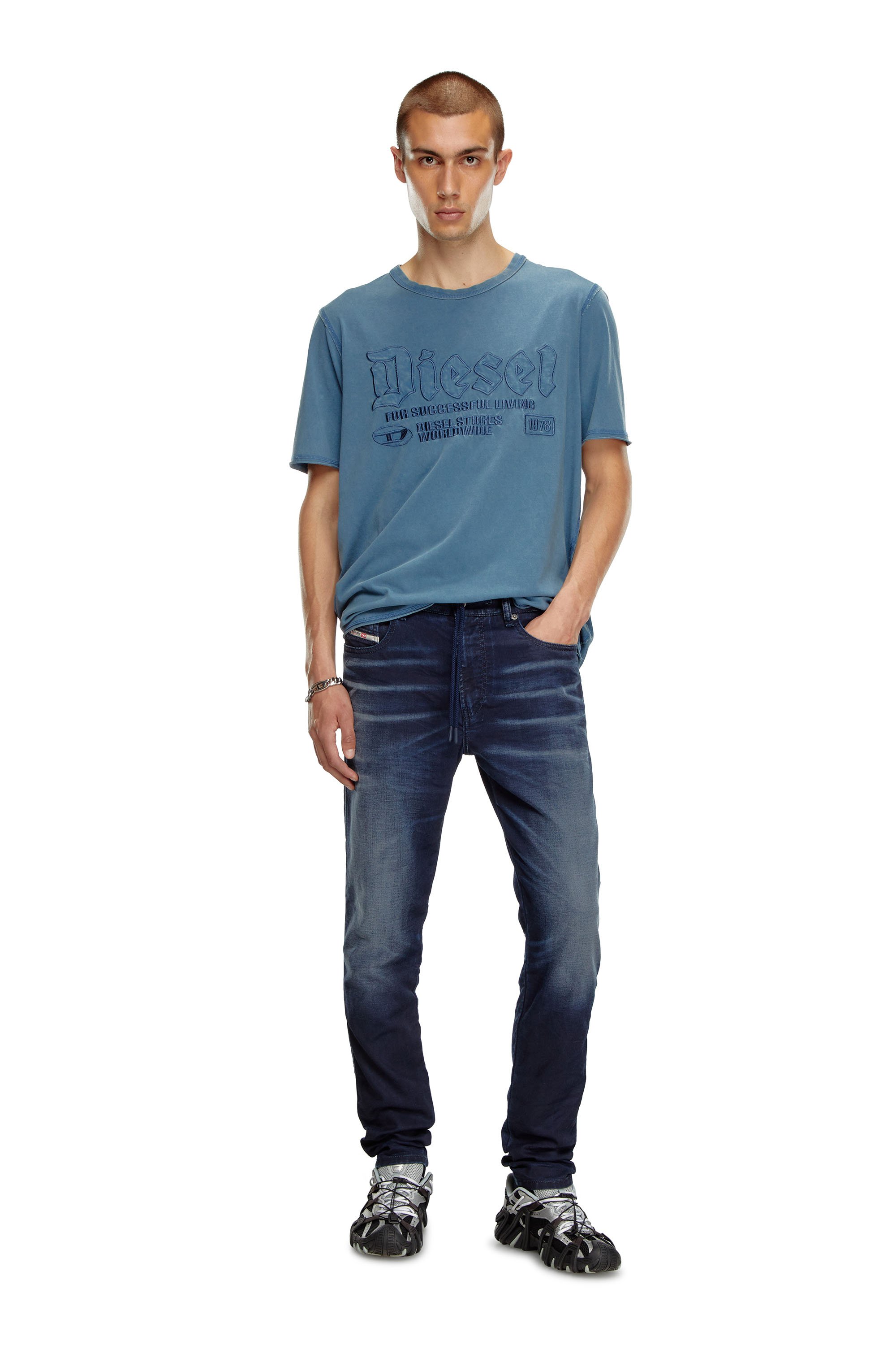 Diesel - Man's Slim 2060 D-Strukt Joggjeans® 068LY, Dark Blue - 5