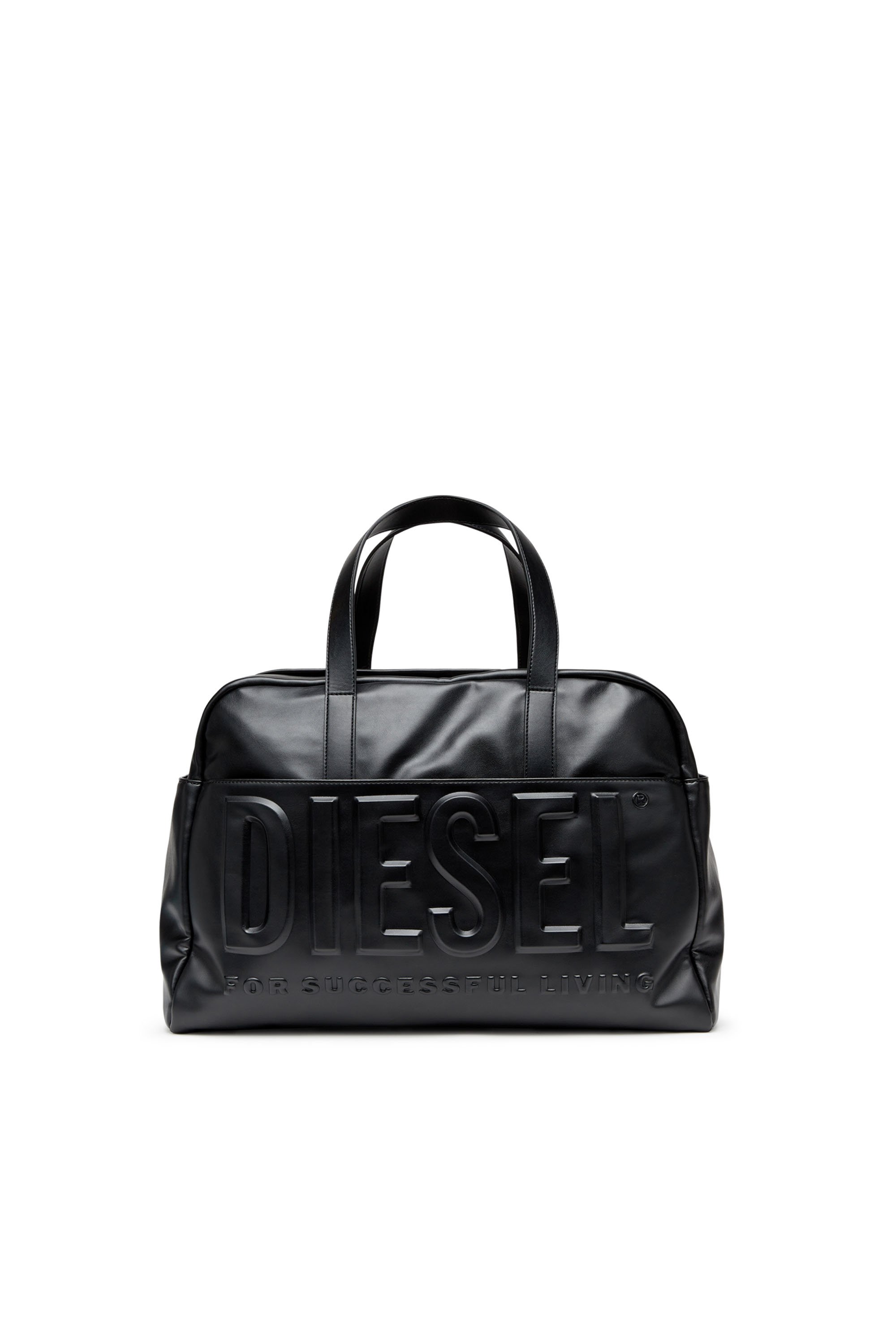 Diesel - DSL 3D DUFFLE L X, Man's Dsl 3D L-Duffle bag with extreme 3D logo in Black - 1