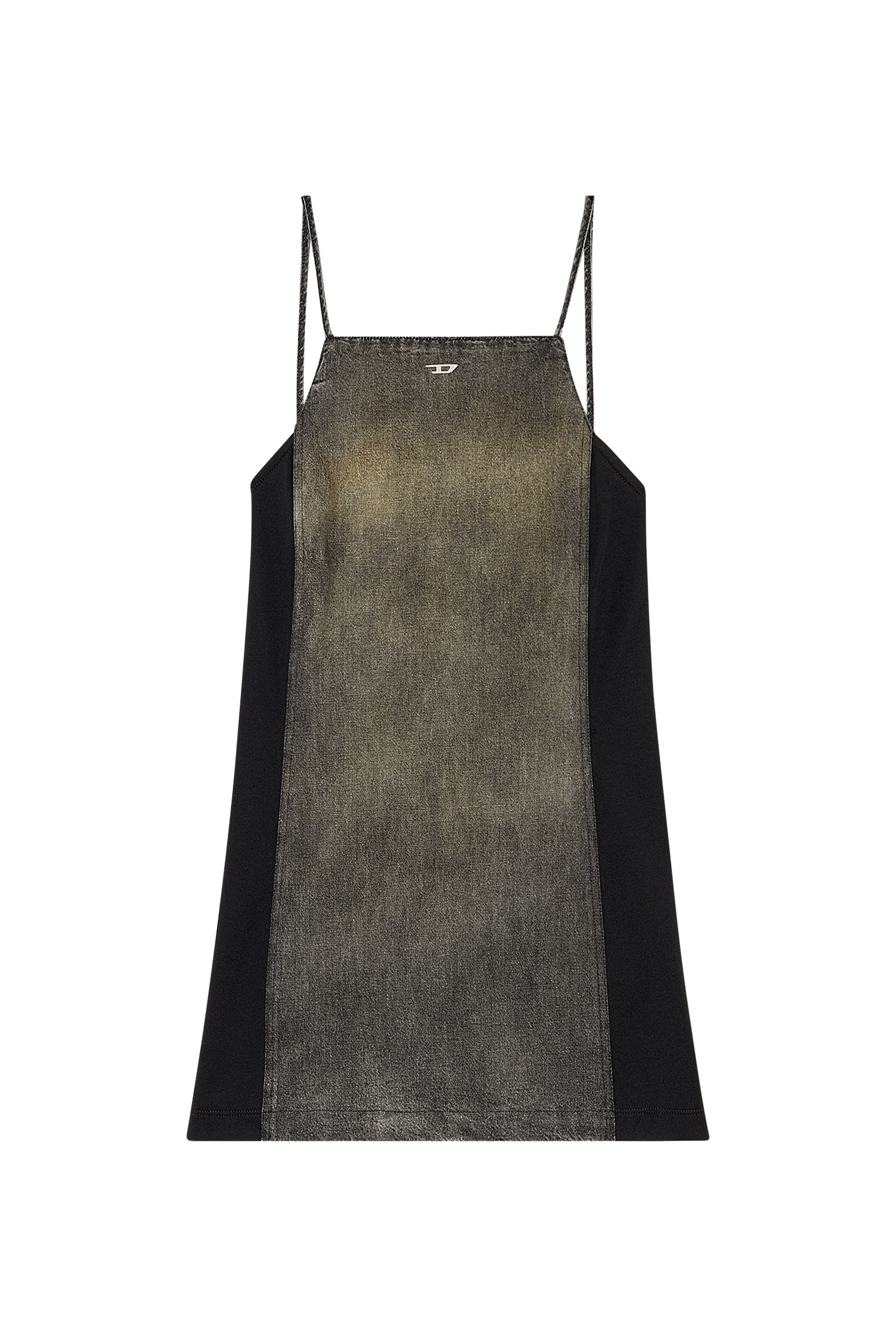 Diesel - DE-BETY-DRESS-S, Woman's Denim dress in cotton and hemp in Black - 4