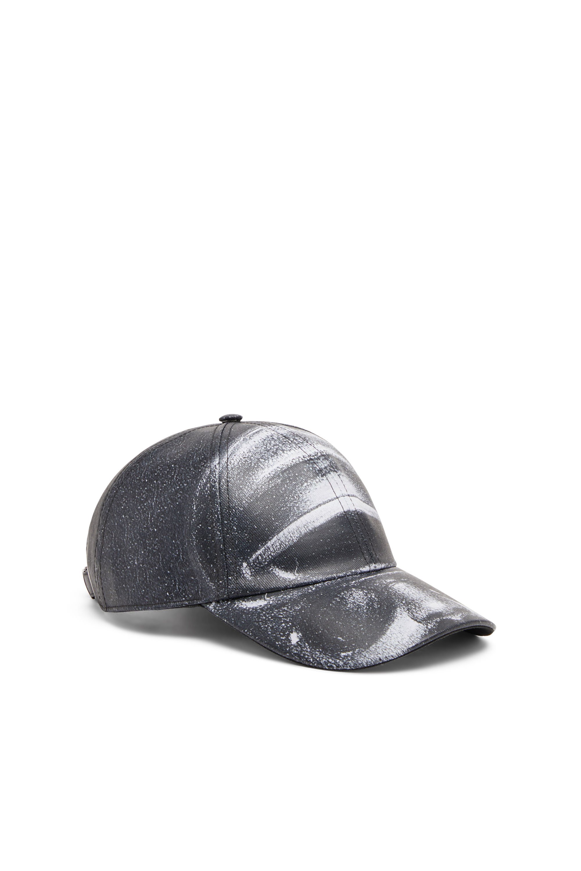 Diesel - PR-IVAR-TOF, Unisex's Baseball cap with transfer print in Black/White - 1