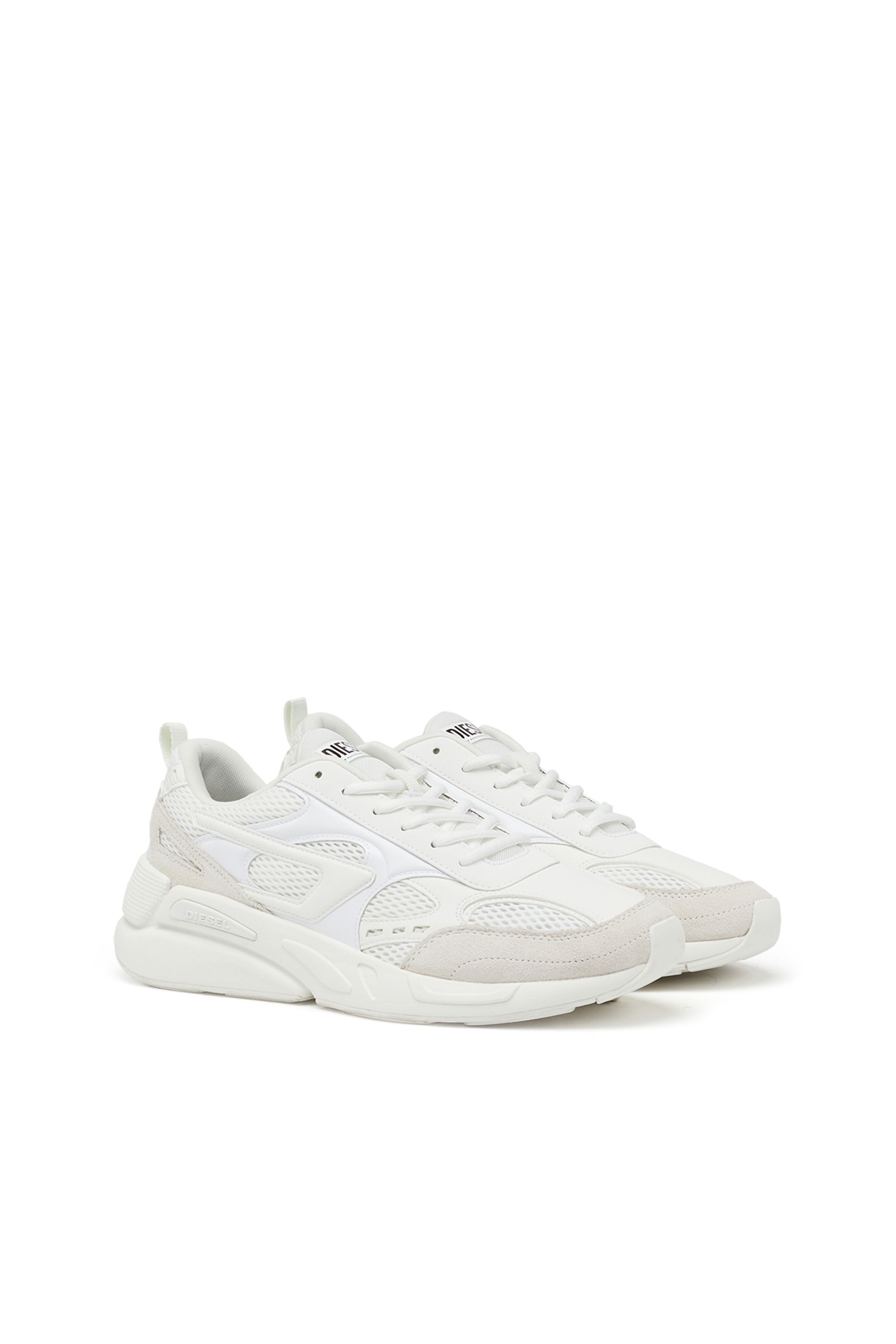 Diesel - S-SERENDIPITY SPORT, Man's S-Serendipity-Sneakers in mesh and suede in White - 2