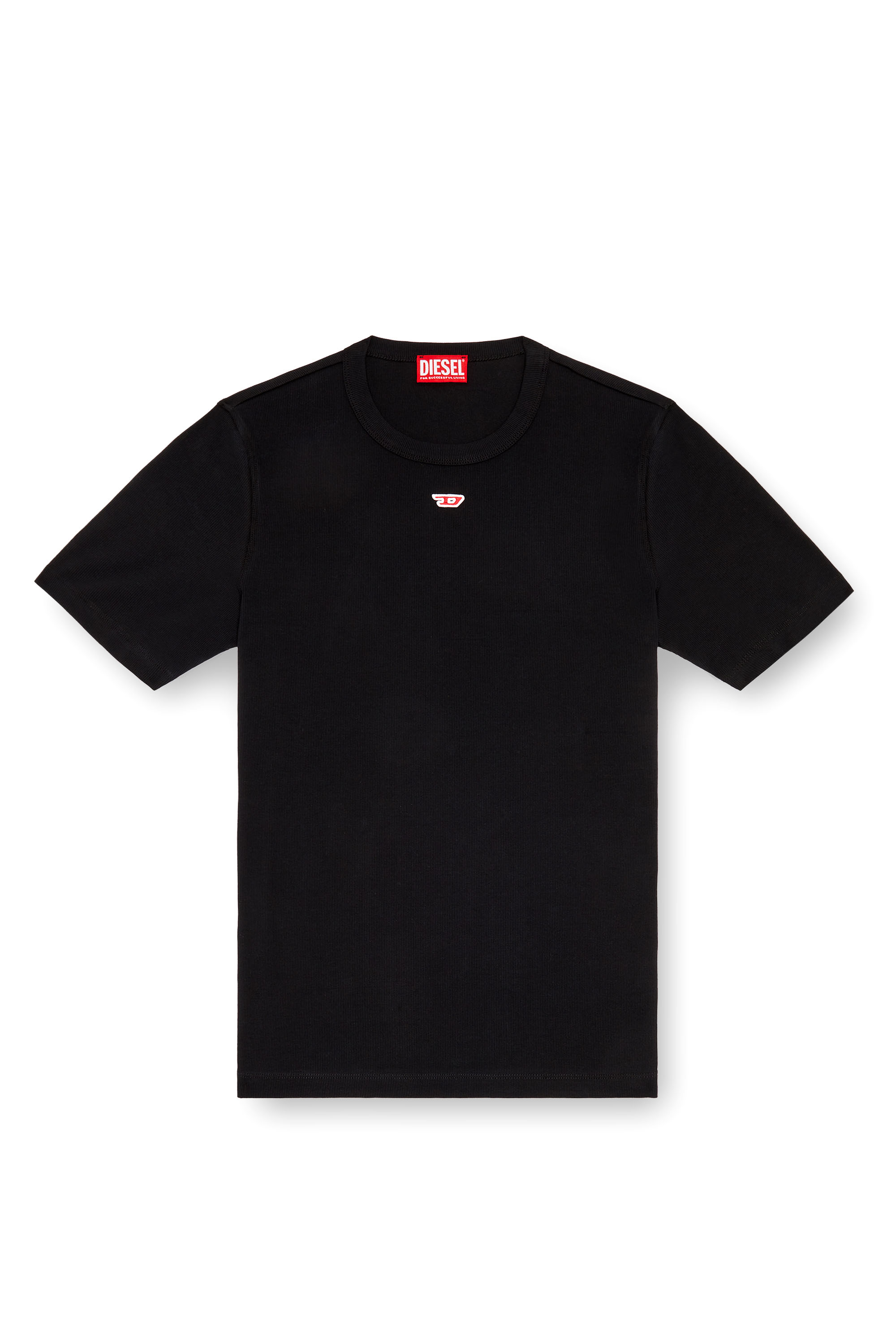 Diesel - D-RIBBER-N, Man's T-shirt with D patch in Black - 5