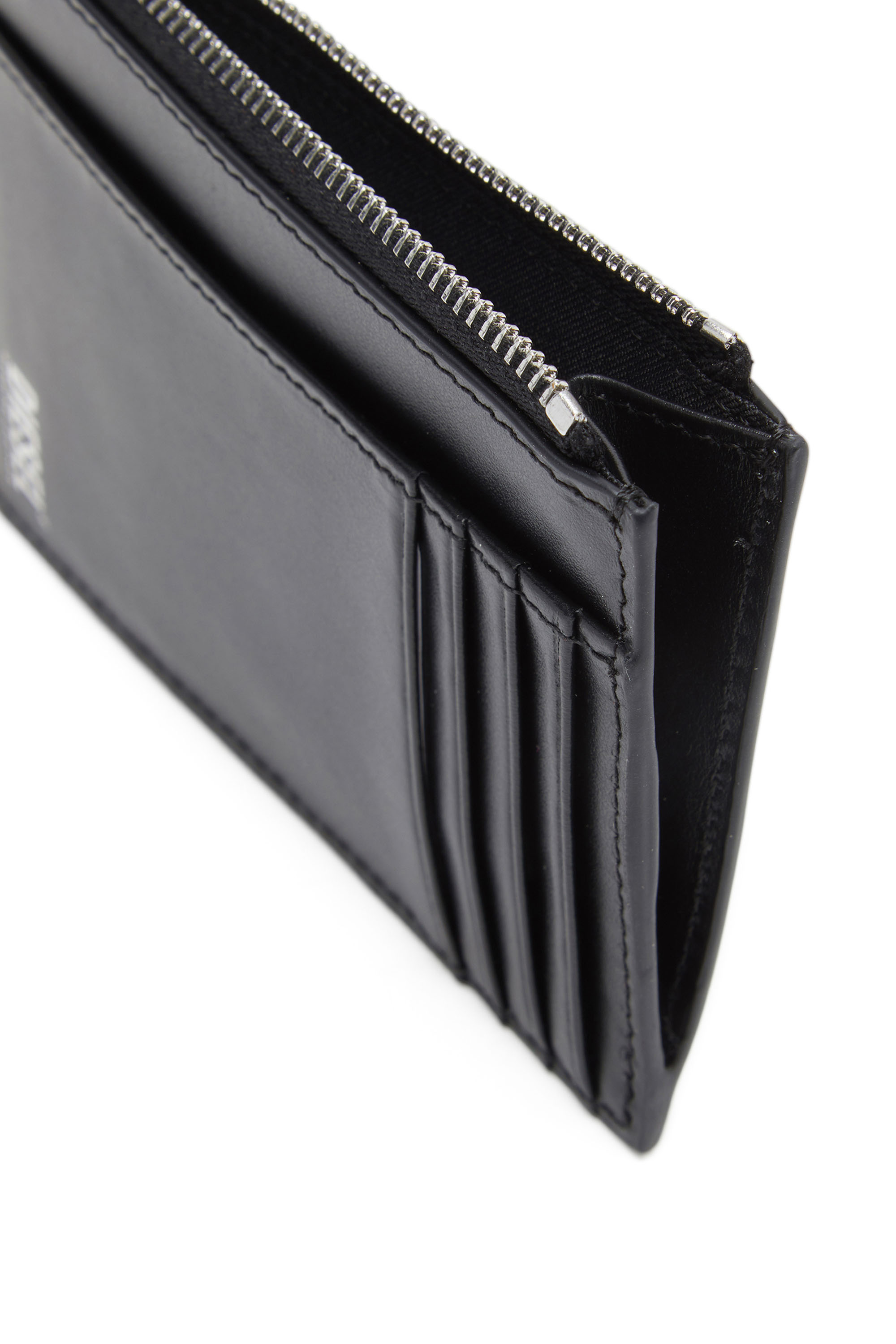 Diesel - 1DR CARD HOLDER I, Tarjetero de cuero mate Mujer in Negro - 3