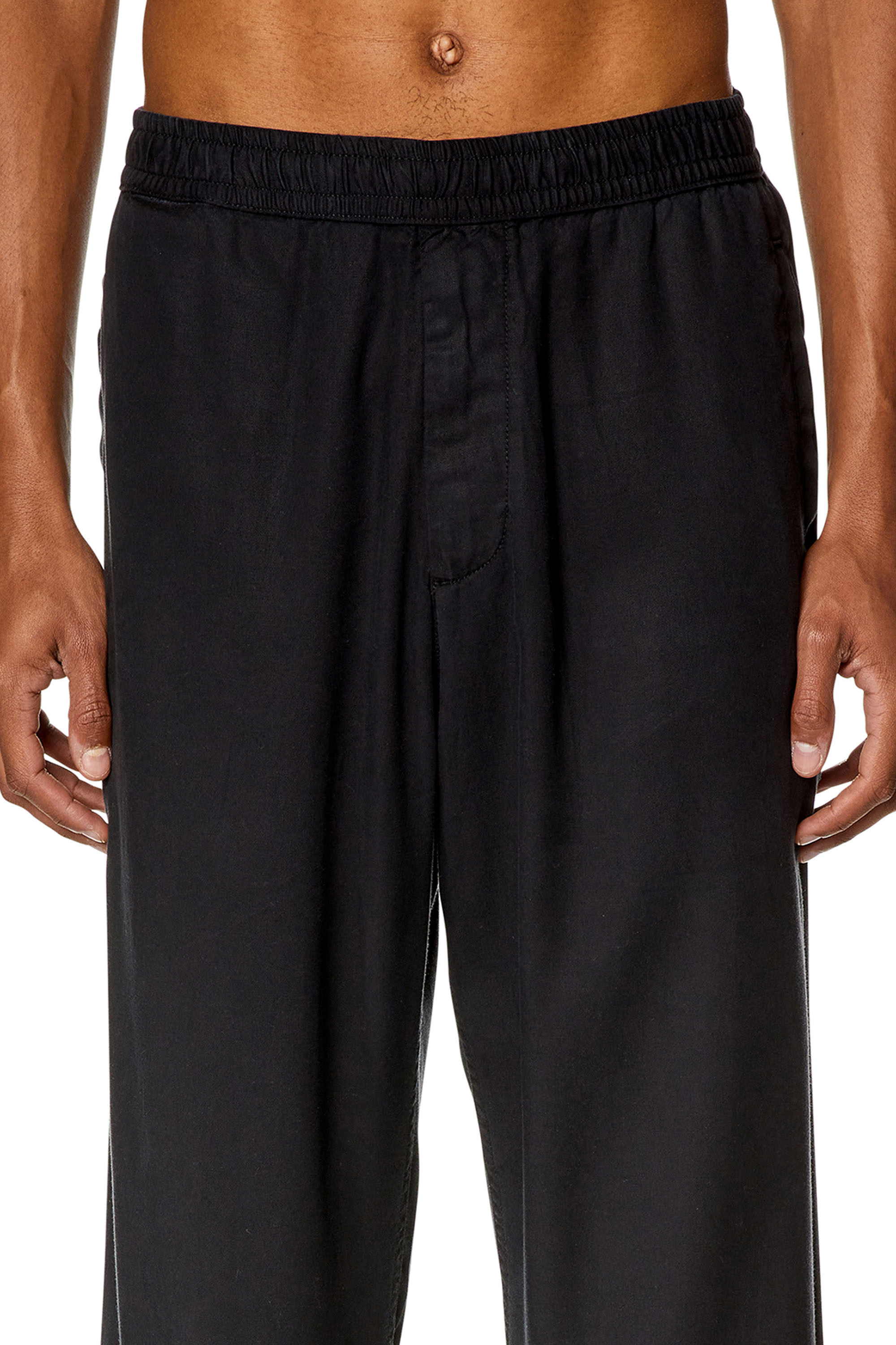 Diesel - P-GOLD-SPORT, Man's Fluid pants in twill in Black - 3