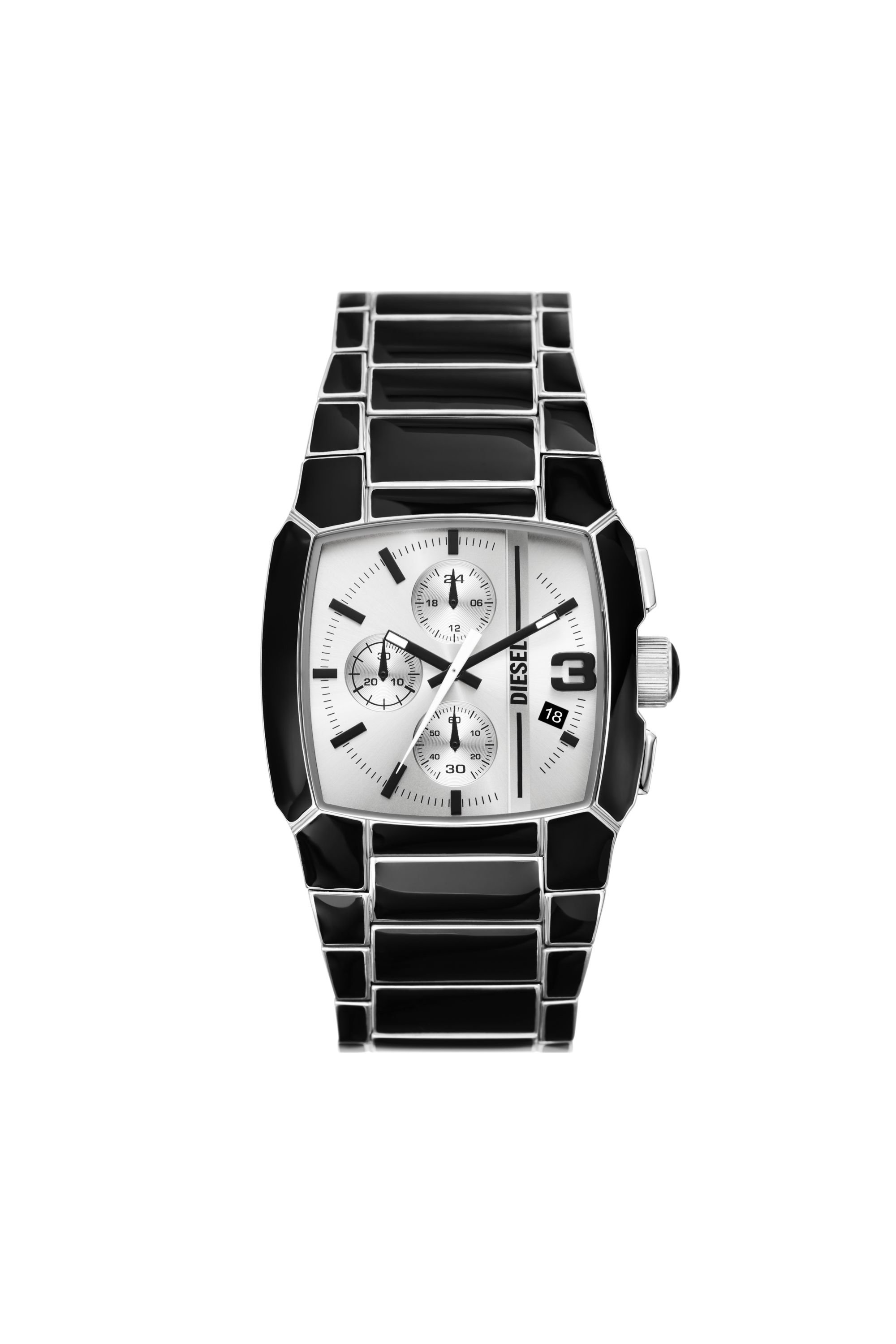 Diesel - DZ4646, Man's Cliffhanger black enamel and stainless steel watch in Black - 1