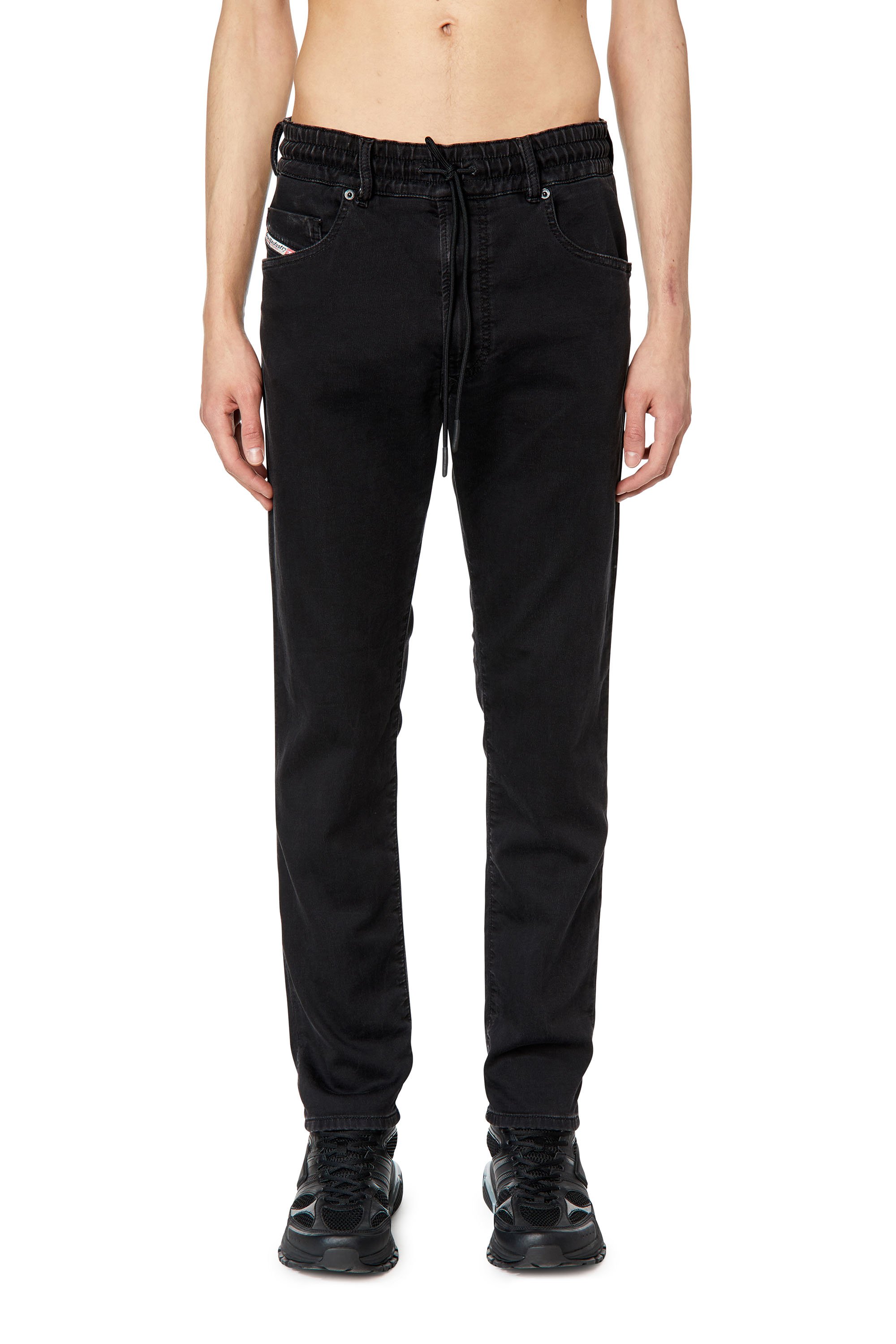 Diesel - Tapered 2030 D-Krooley Joggjeans® 068DX, Tapered 2030 D-Krooley Joggjeans® Hombre in Negro - 1