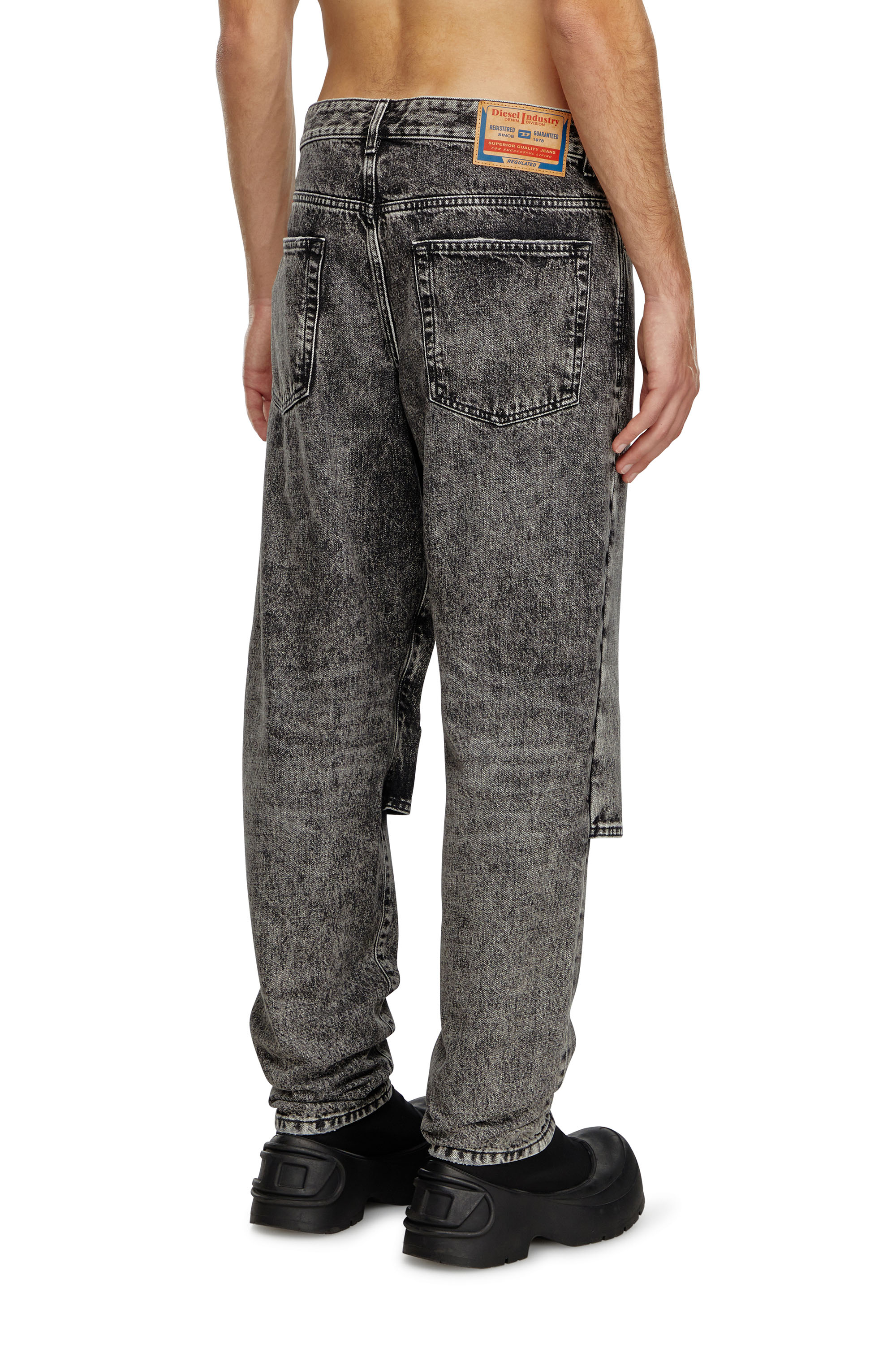 Diesel - Man's Regular Jeans D-Malon 0CBDE, Black/Dark grey - 4