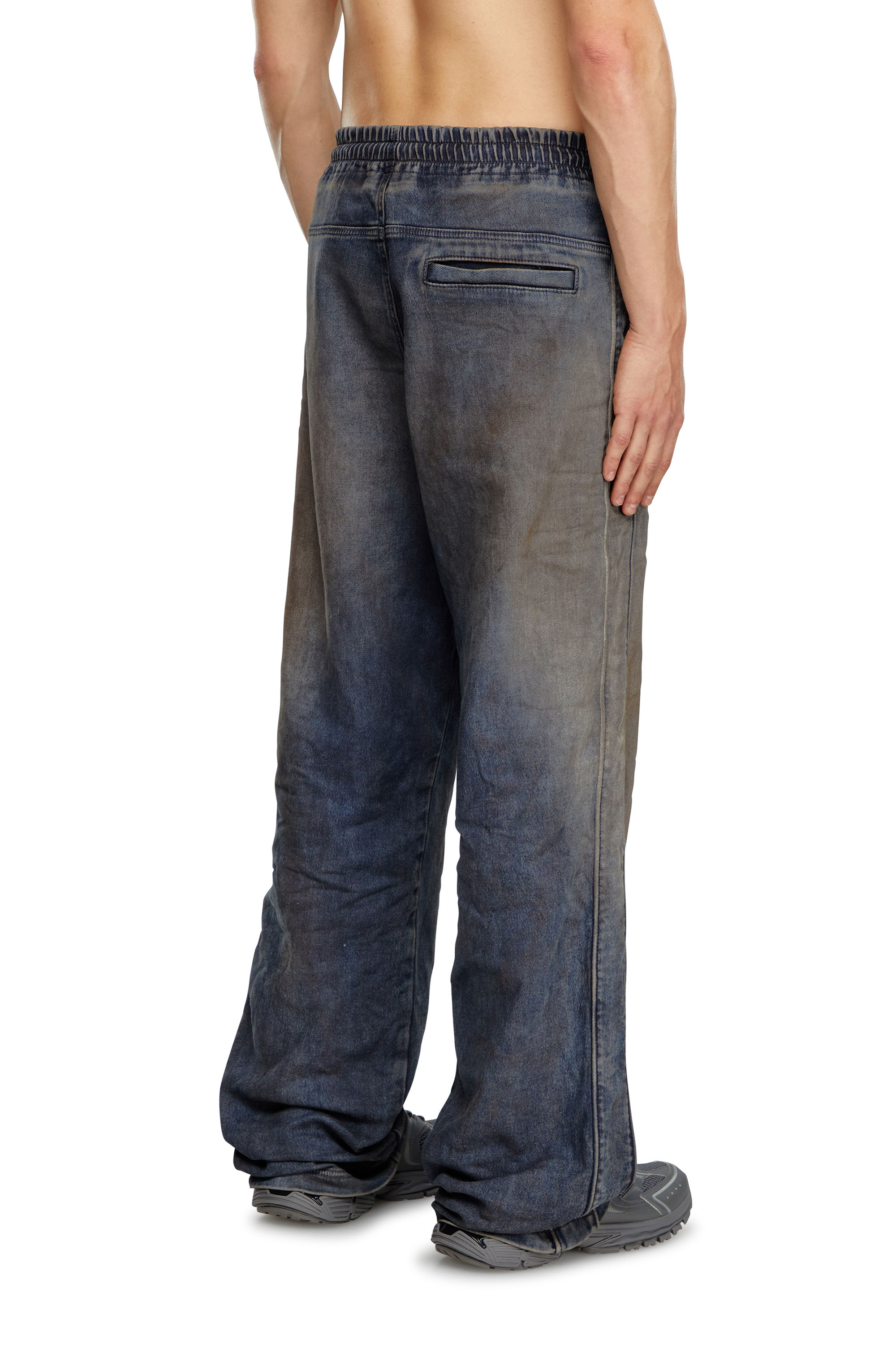 Diesel - Man's Relaxed D-Martyans Track Denim 068LV, Dark Blue - 3