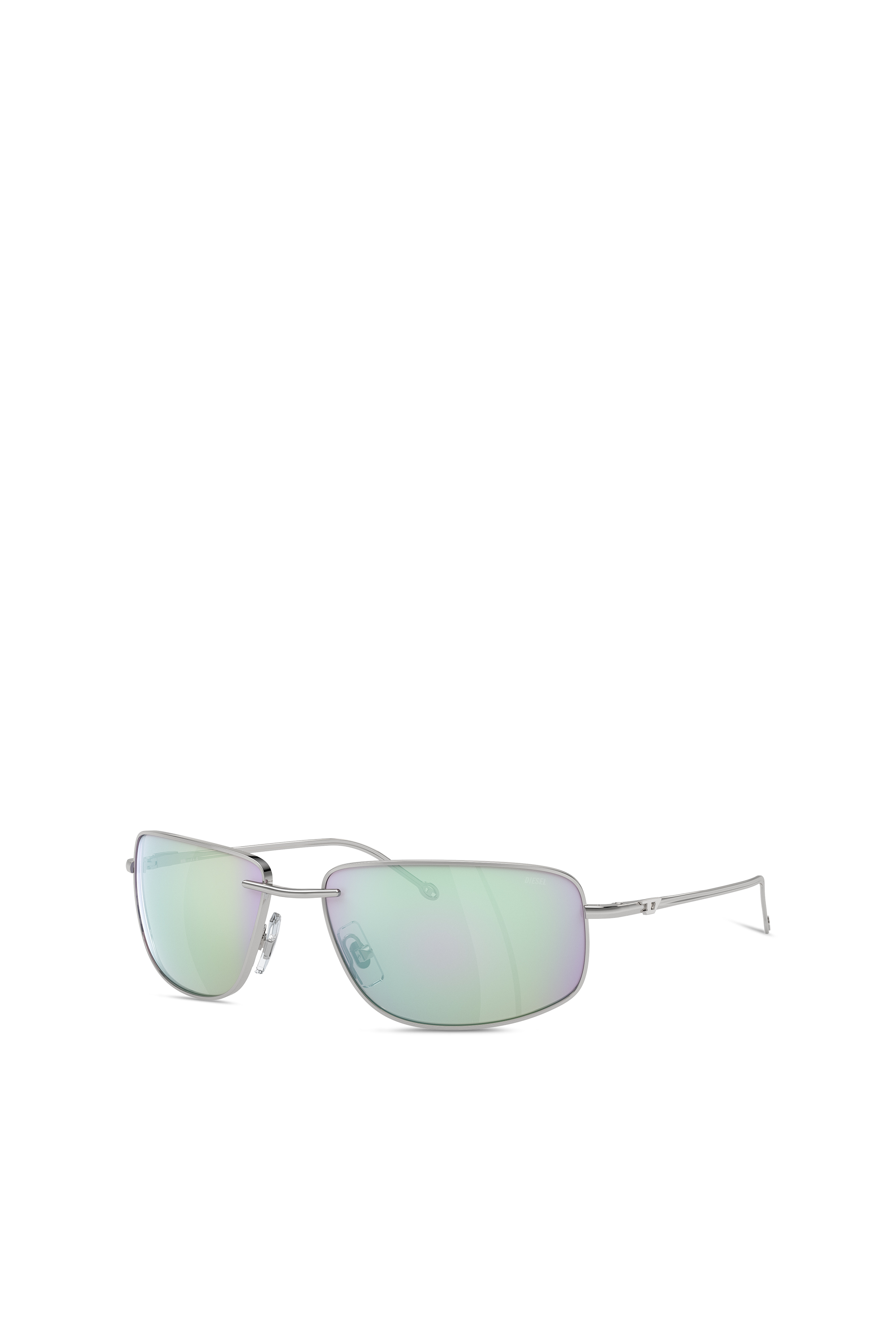 Diesel - 0DL1005, Unisex's Racer shape sunglasses in metal in Bubble - 4