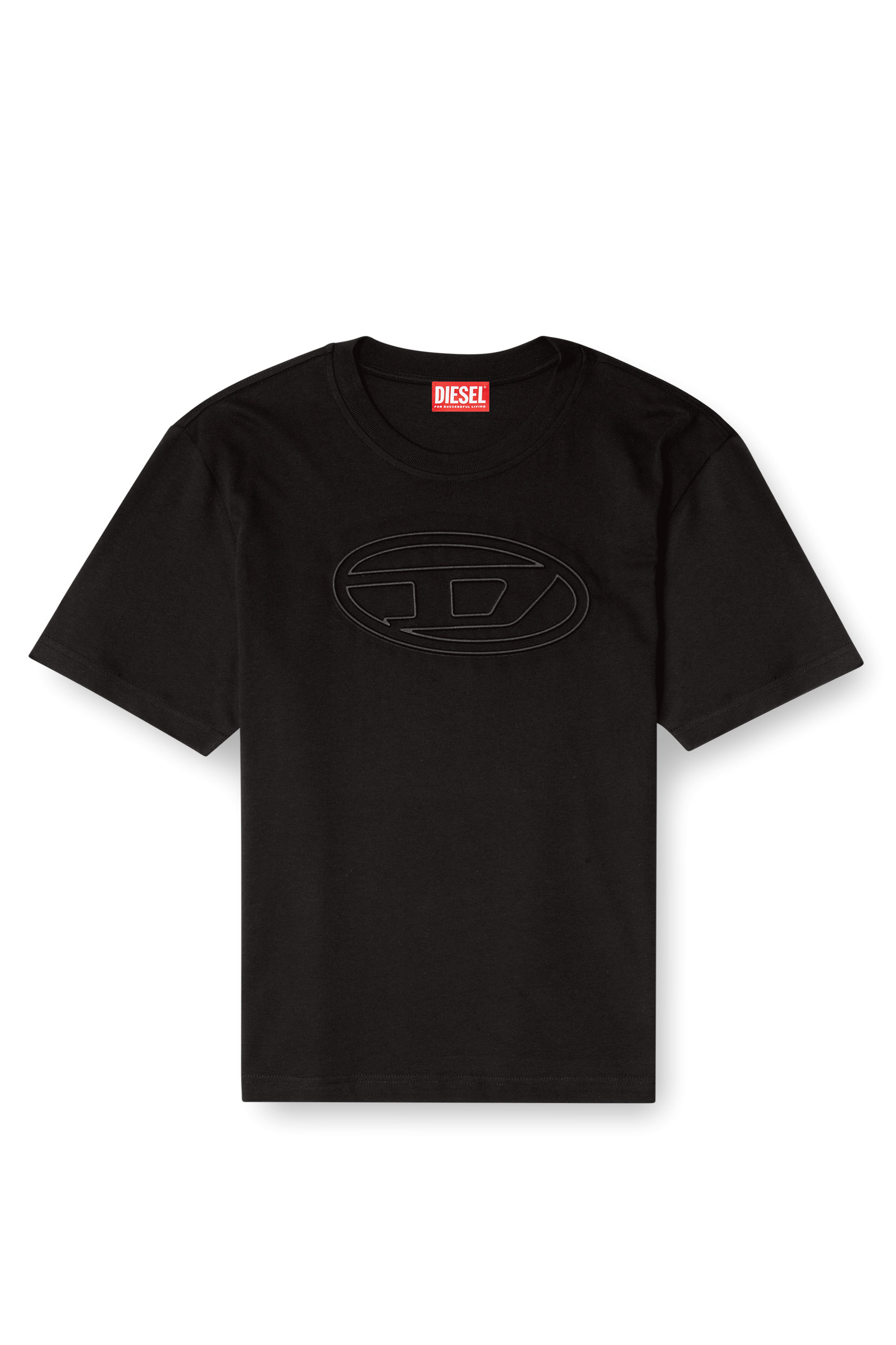 Diesel - T-ADJUST-BIGOVAL, Man's T-shirt with embossed Oval D in Black - 4