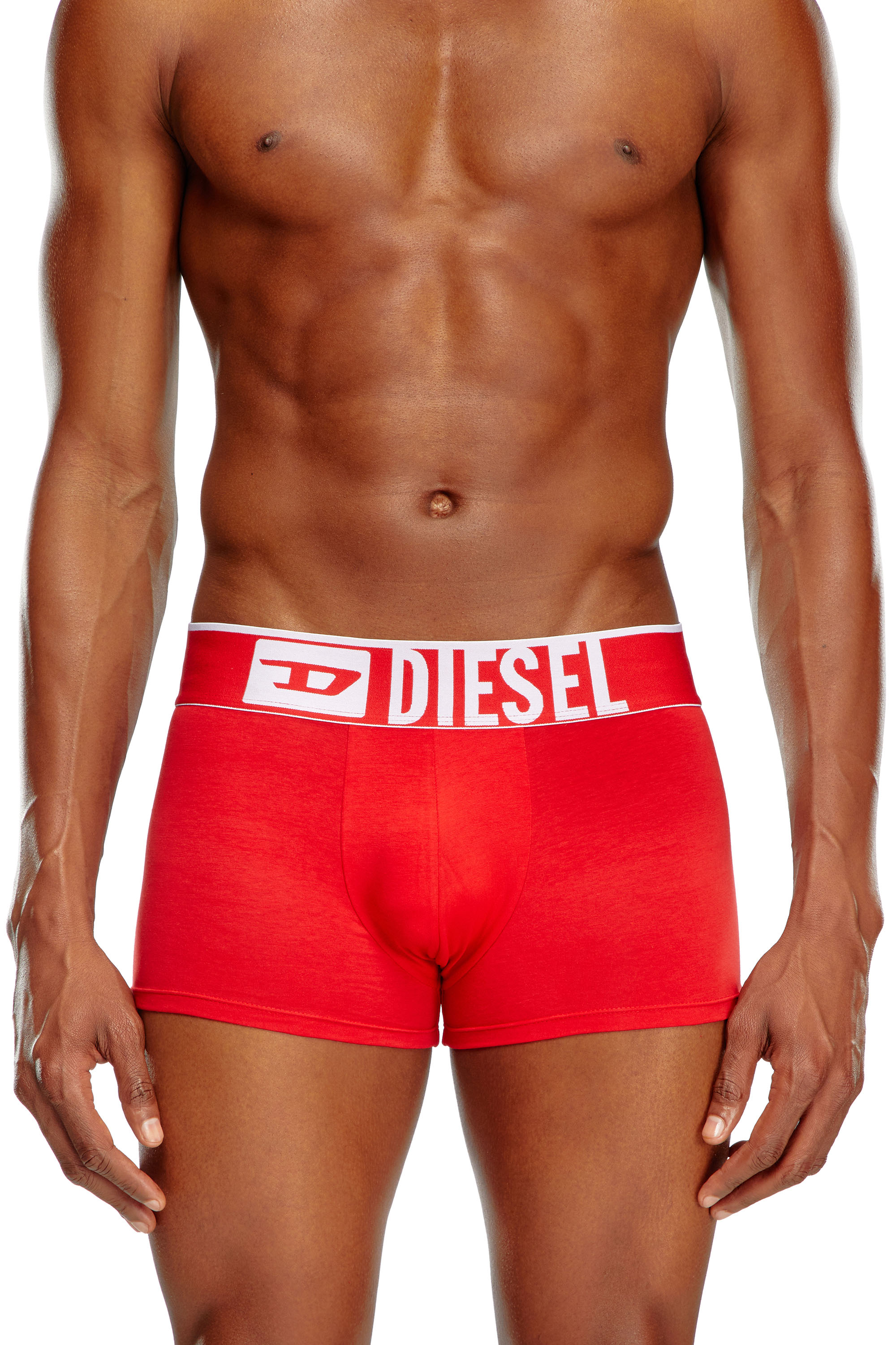 Diesel - UMBX-DAMIENTHREEPACK-5.5EL, Man's Three-pack boxer briefs in stretch cotton in Black/Red - 2