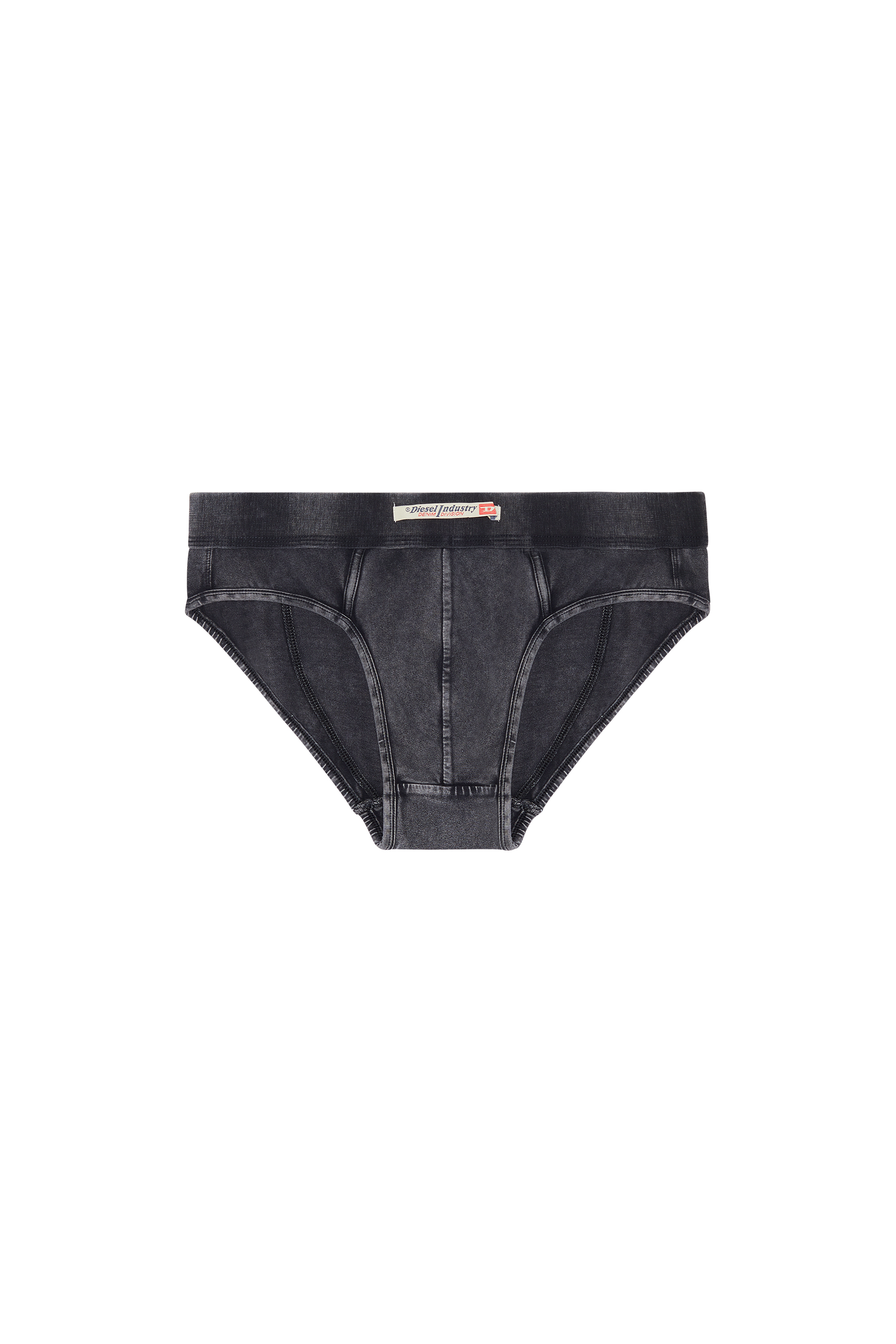 Diesel - UMBR-ANDRE-H, Calzoncillos de algodón efecto denim Hombre in Negro - 4